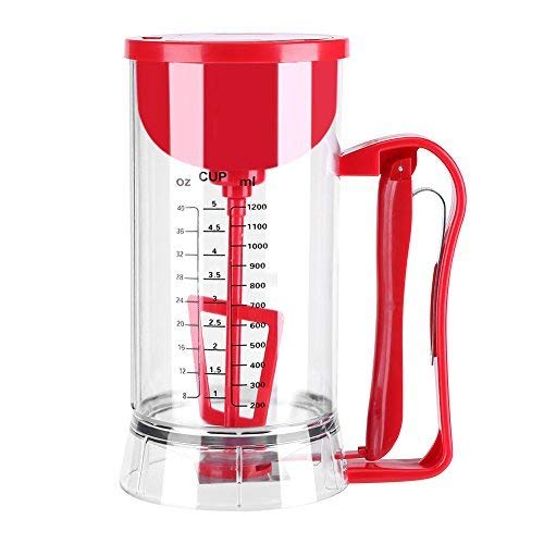 Electric Battery Mixer Dispenser - Cordless Pancake, Cupcake & Waffle Batter Maker Machine - Perfect for Breakfast, Baking & Kitchen Use