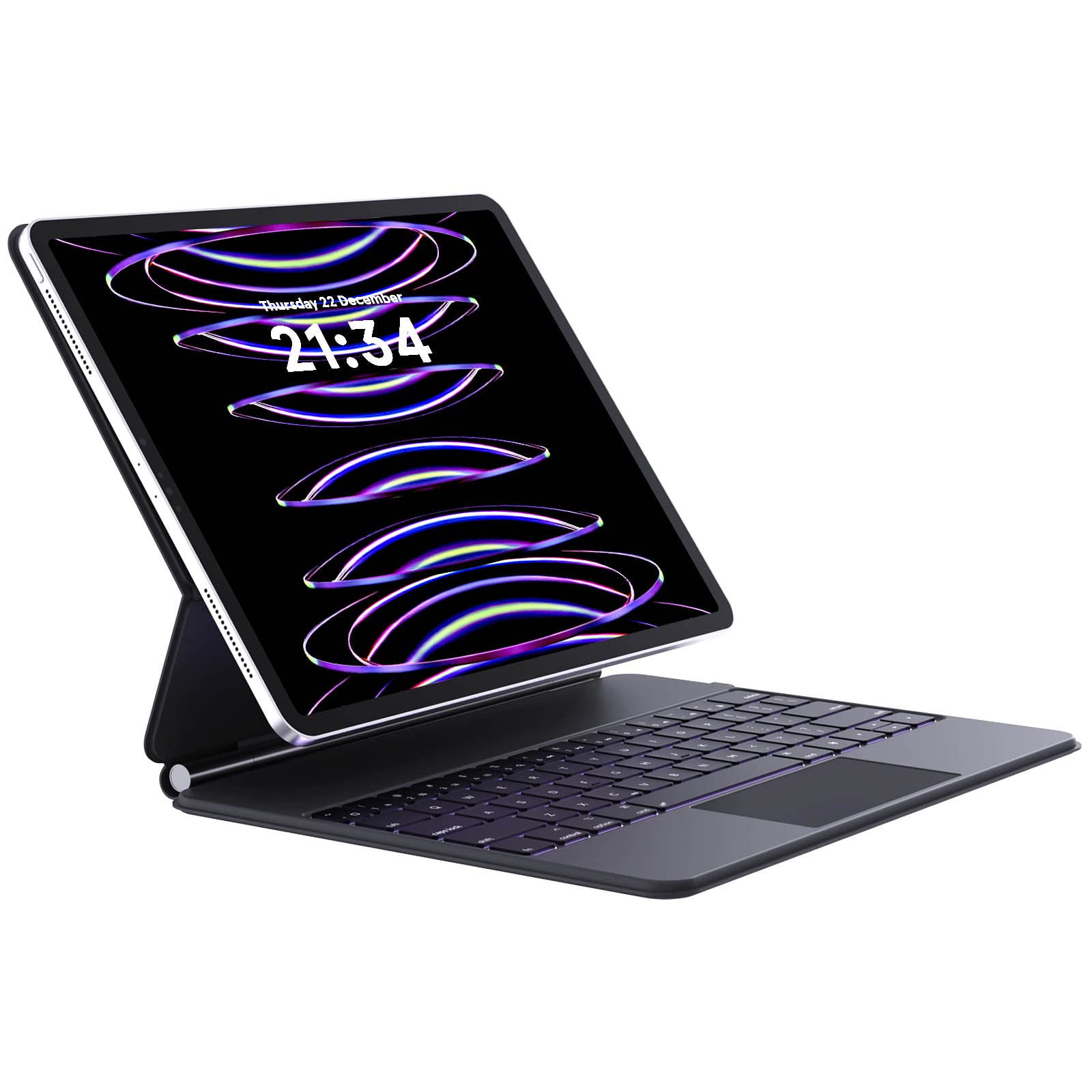 AUSDOM Magnetic Floating Keyboard Case for iPad Pro 12.9-inch (6th/5th/4th/3rd Gen) - Wireless Bluetooth Backlit Keyboard with Touchpad, Rechargeable Protective Cover | Perfect for Work, Study & Travel