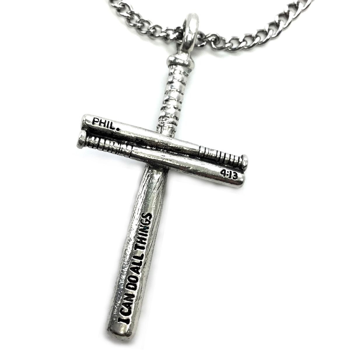 Baseball Bat Cross Necklace - 18