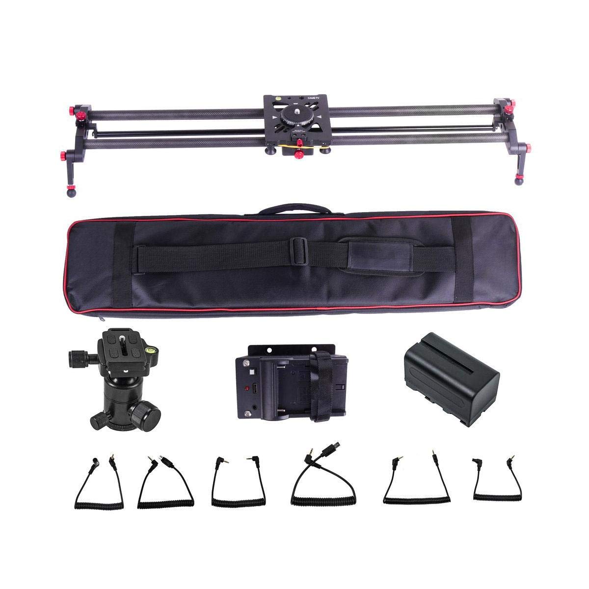 Came-TV 120cm Bluetooth Motorized Parallax Slider - Professional Camera Dolly for Smooth Video Shooting | Perfect for Vlogging, Film Making & Time-Lapse Photography
