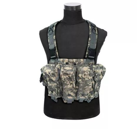AK Chest Rig - Tactical Molle Vest for Airsoft, Hunting & Outdoor Activities - Adjustable Military Gear with Magazine Pouches - Perfect for Airsoft Enthusiasts, Hunters & Survivalists