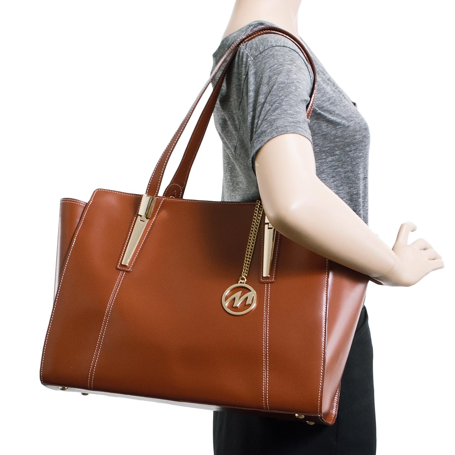 McKlein Stylish & Durable Leather Tote Bag for Women - Perfect for Work, Travel & Everyday Use | Premium Quality Handbag with Spacious Interior & Multiple Pockets