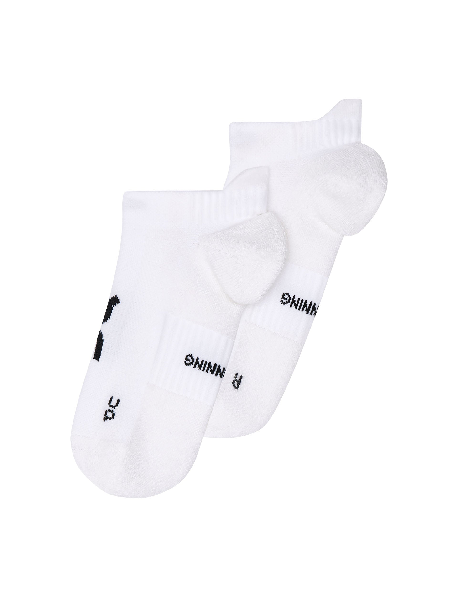 Core Run Performance Socks Low Cut 2-Pack - White - Breathable & Cushioned for Running, Gym & Everyday Comfort