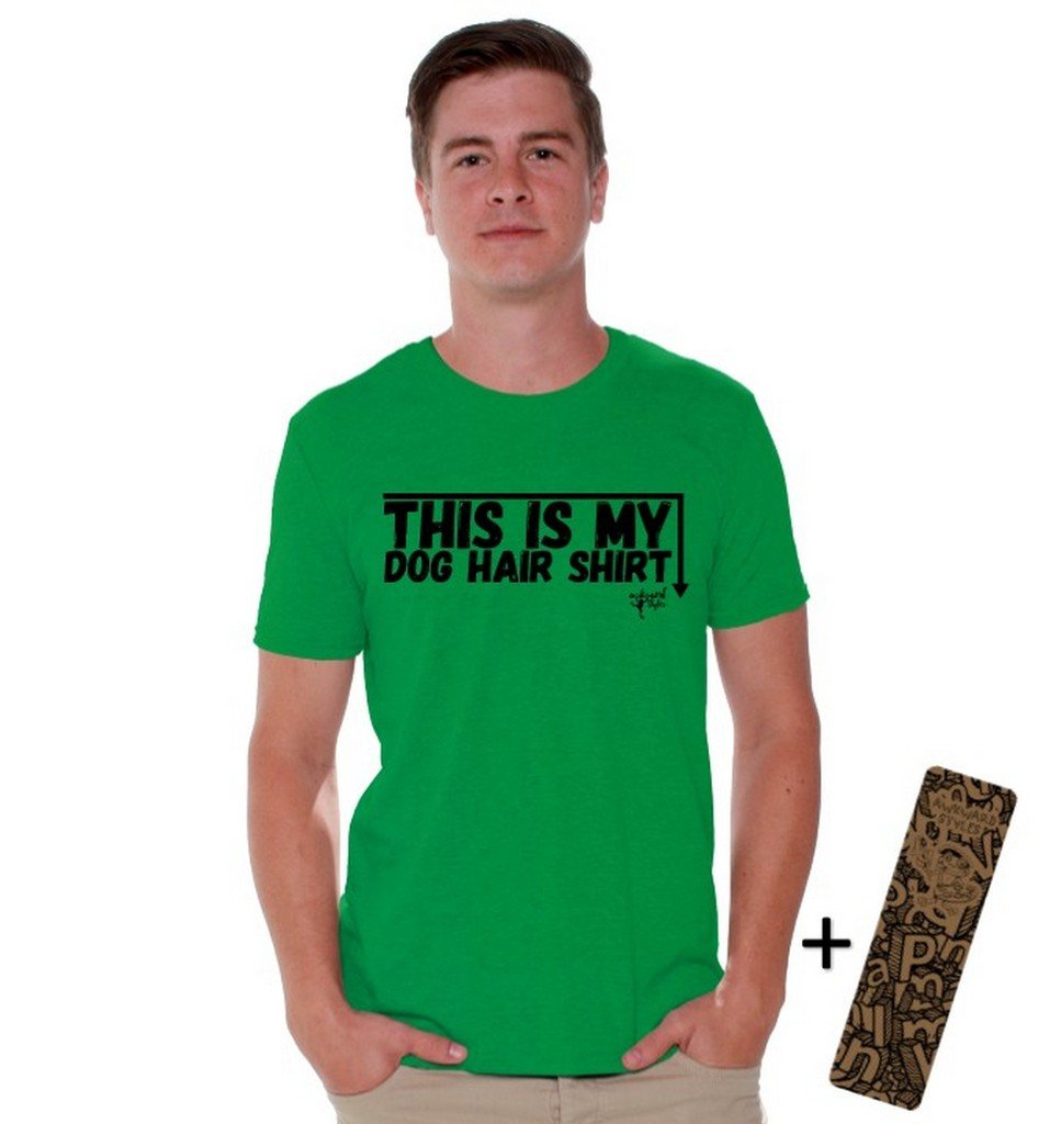 This is My Dog Hair Shirt - Funny Pet Lover T-Shirt with Free Bookmark - Black Quote Tee for Dog Owners | Perfect Gift for Dog Moms & Dads, Wear to Dog Parks & Vet Visits