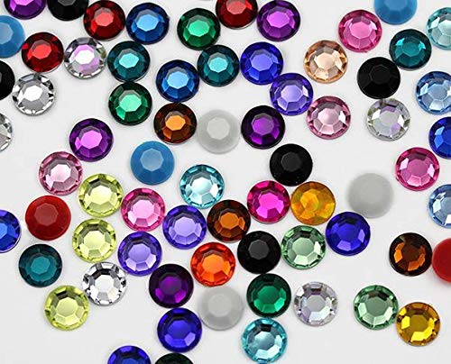 Allstarco 500PCS 11mm SS48 Brown Smokey Topaz H113 Acrylic Flat Back Rhinestones - Premium Plastic Gems for Jewelry Making, Face Painting, Card Making & DIY Crafts - Perfect for Costume Accessories, Nail Art & Home Decor Embellishments