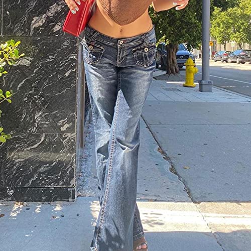 KMBANGI Women's High Waisted Wide Leg Denim Jeans - Straight Baggy Pants for Casual & Y2K Streetwear Fashion | Perfect for Everyday Wear, Office Outfits & Trendy Street Style