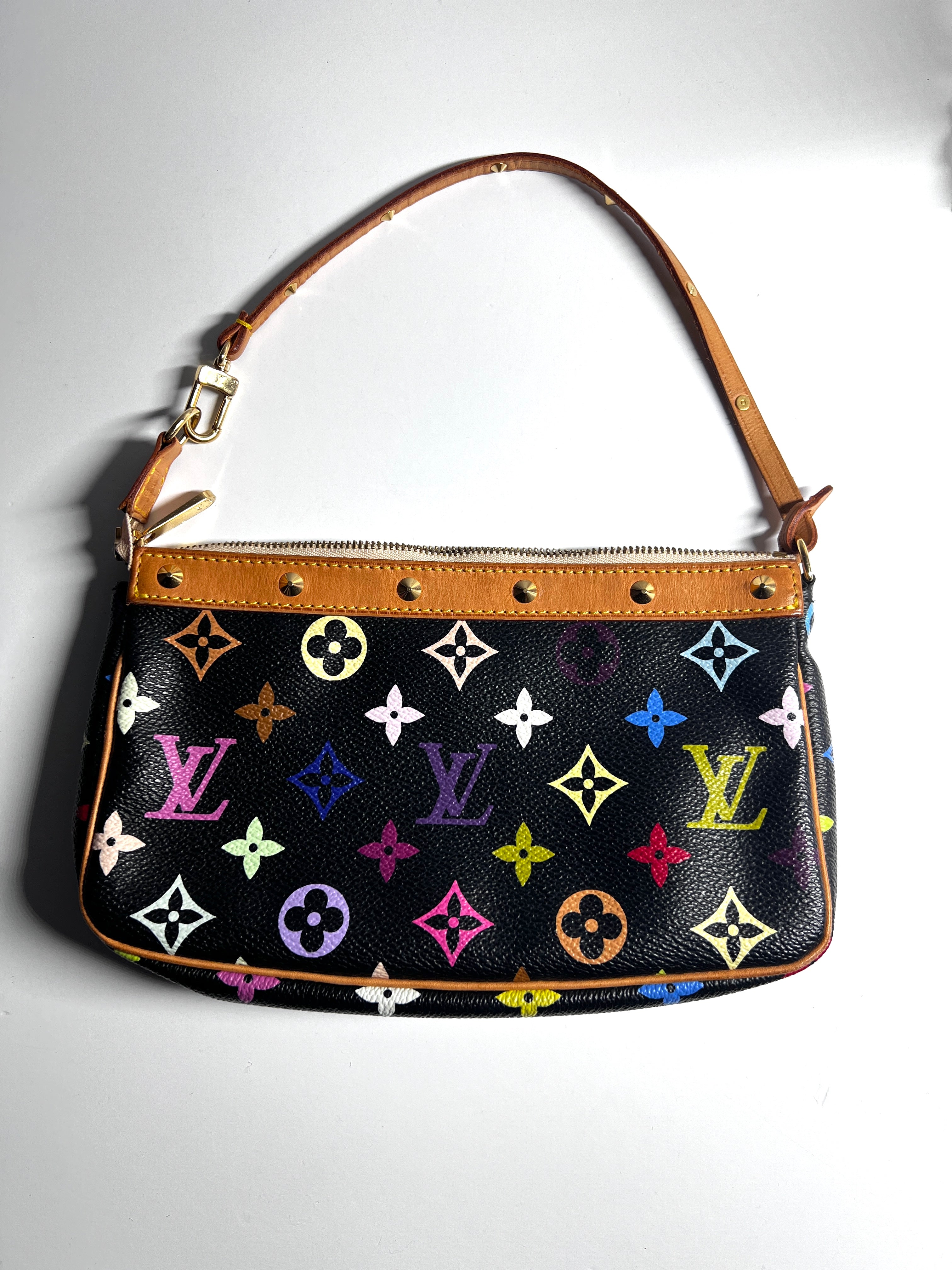 Authentic Louis Vuitton Multicolor Monogram Pochette Handbag - Stylish Crossbody Bag for Women, Perfect for Parties, Travel & Everyday Use