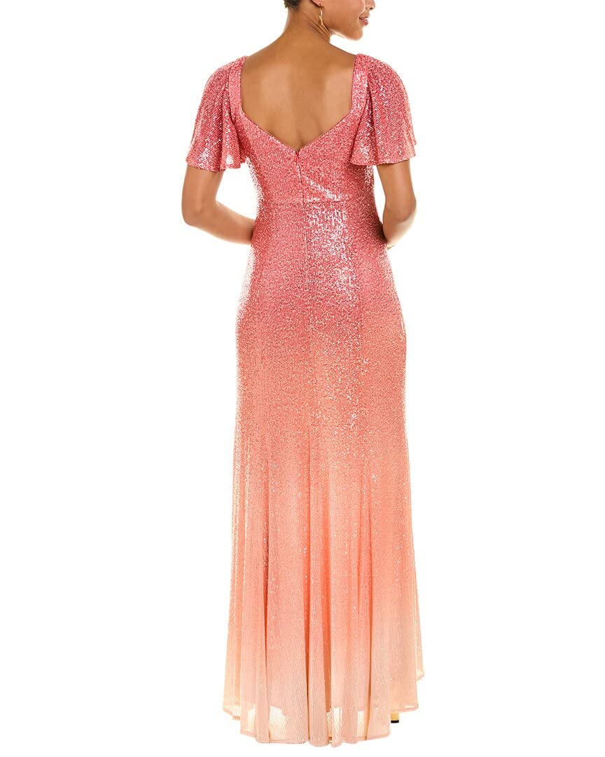 Theia Women's Sparkly Sequined Maxi Evening Gown - Elegant Formal Dress for Prom, Wedding, and Special Occasions