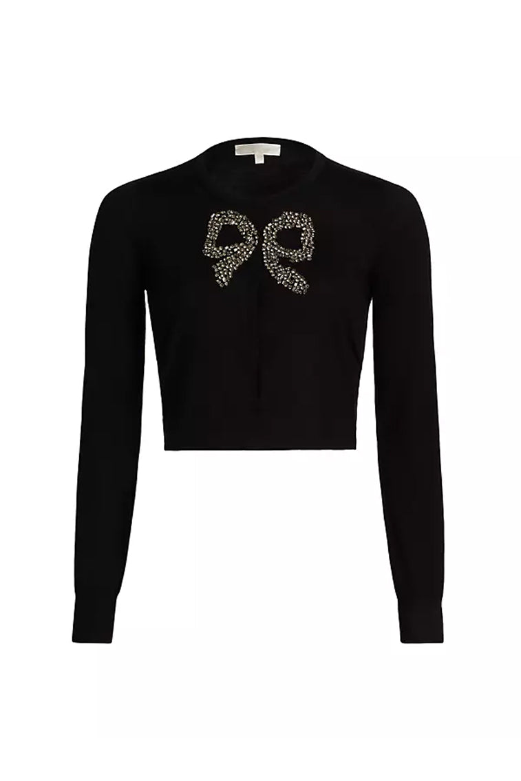 Stylish Modine Embellished Wool Cardigan for Women - Cozy Winter Knitwear Perfect for Office, Date Night & Holiday Parties