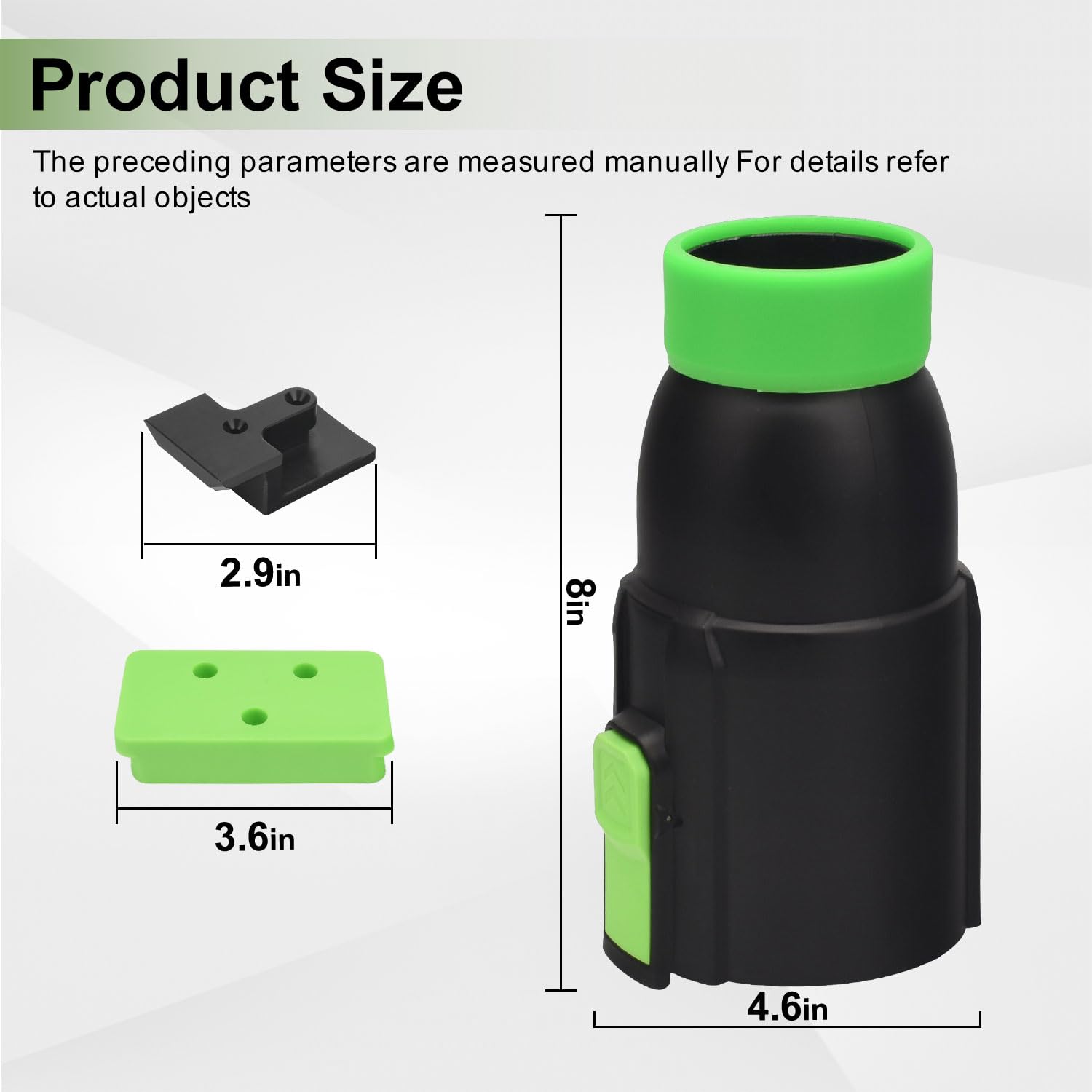 EGO Power+ Leaf Blower Car Drying Nozzle Attachment - Compatible with 530 575 580 615 650 765 Models - Includes Wall Mount, 2 Battery Holders, Screws & Soft Silicone Band (8 Inch) - Perfect for Quick Car Washing, RV Cleaning & Outdoor Surface Drying
