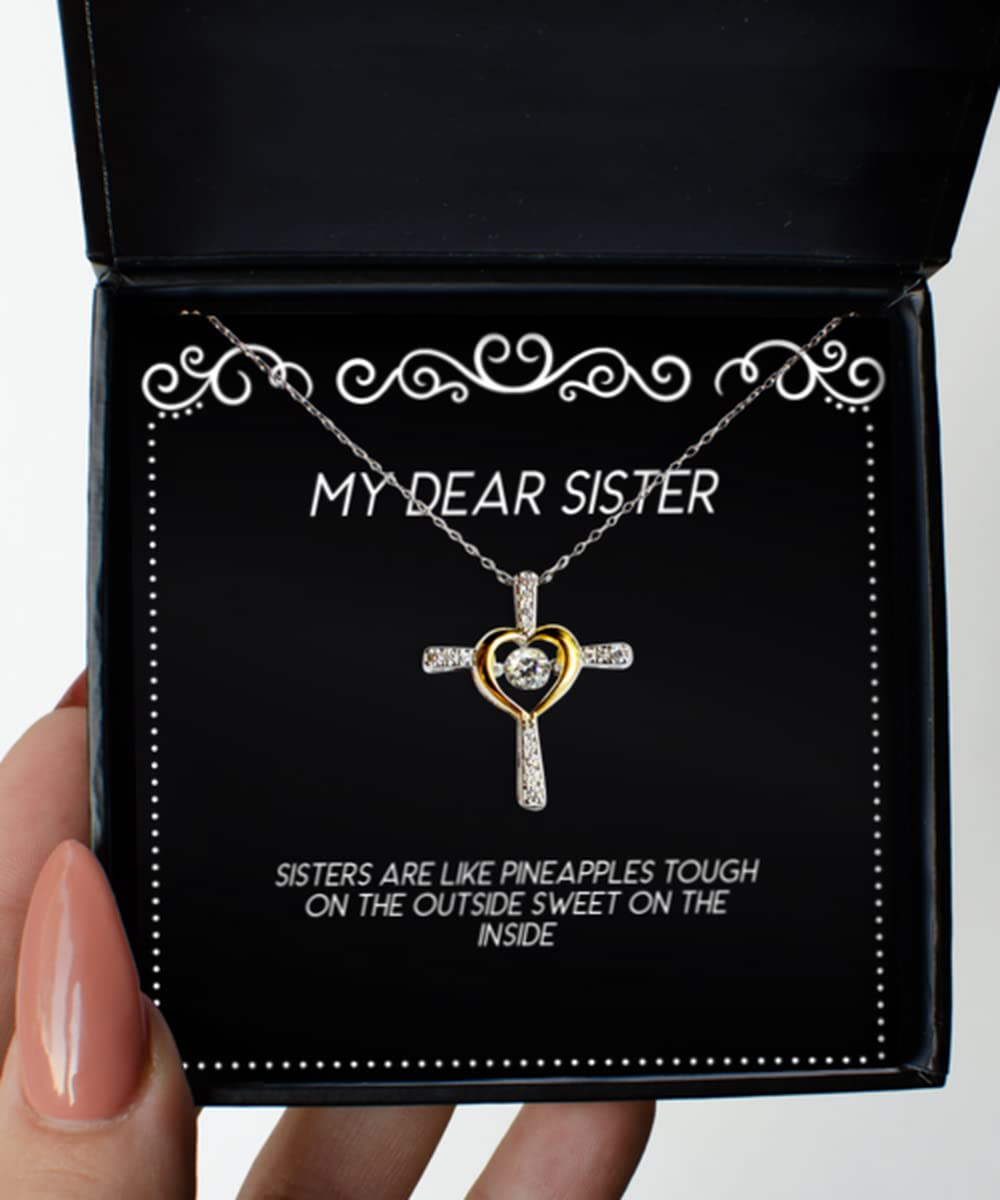 Unique Sister Gift Necklace - 'Sisters are Like Pineapples' Inspirational Jewelry for Christmas, Birthday & Special Occasions | Perfect for Dancing, Parties & Everyday Wear