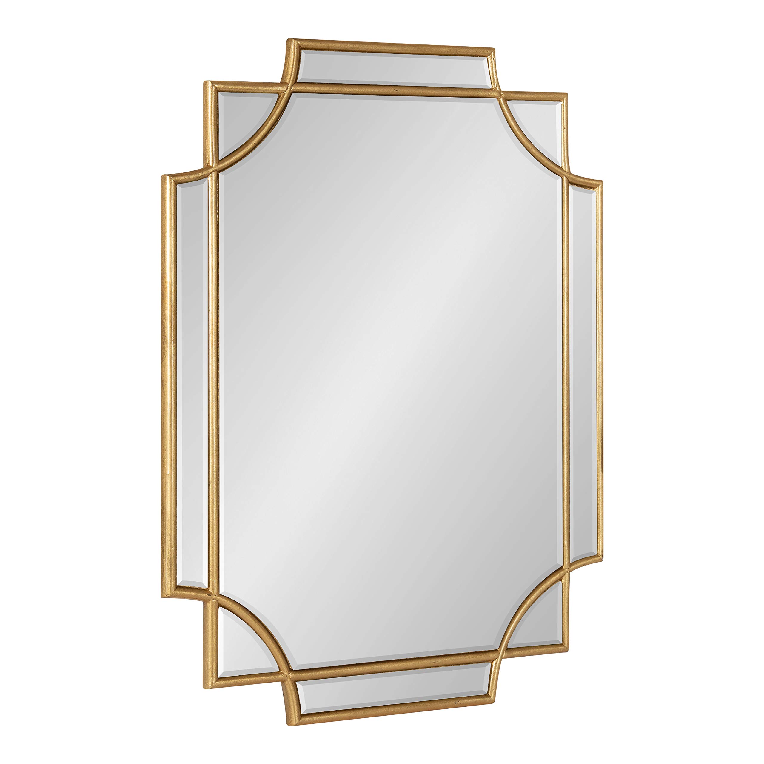 Kate and Laurel Minuette Glam Wall Mirror - 18x24 Inches, Gold Frame, Boho-Chic Home Decor for Living Room, Bedroom & Entryway - Perfect for Vanity, Hallway & Modern Interior Design