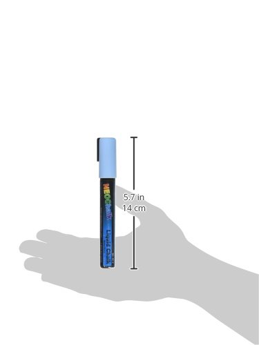 NeoChalk Liquid Chalk Marker - Chisel Tip, Vibrant Blue Ink - Perfect for Whiteboards, Glass, Windows & DIY Crafts