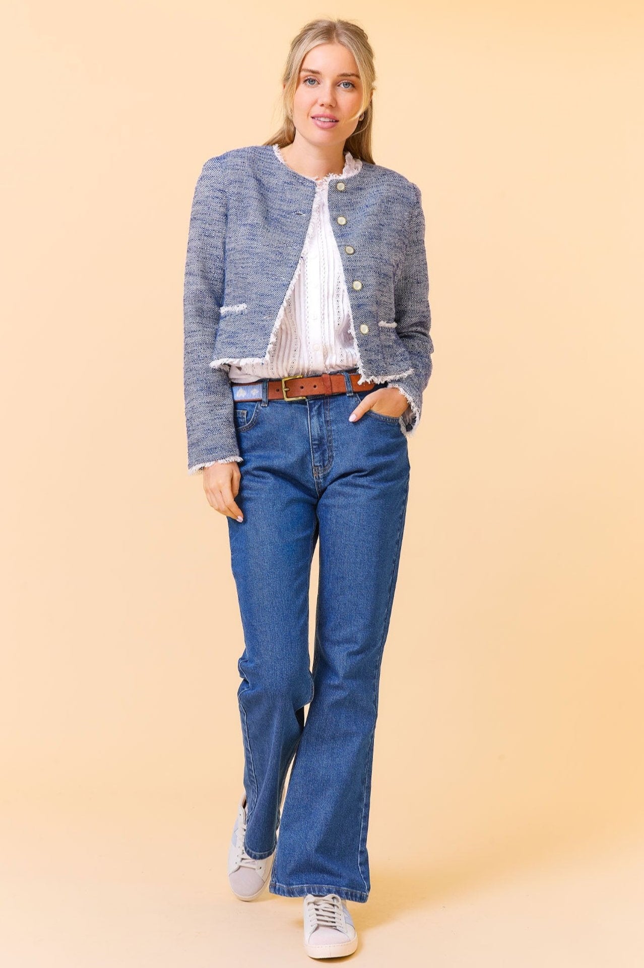 Stylish Women's Denim Boot Cut Jeans | Mid Wash Blue | Comfortable & Flattering Fit for Casual Wear, Office & Night Out