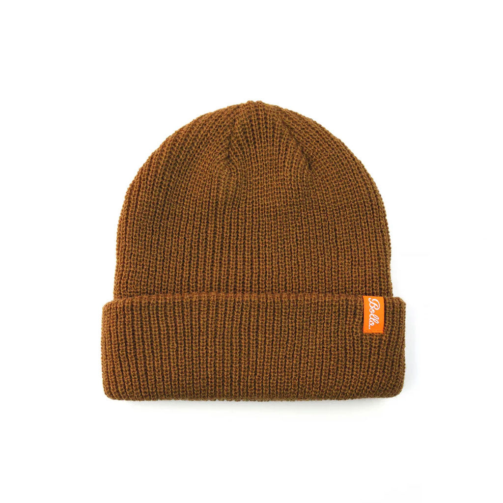 Bolla Daily Cuff Beanie for Men & Women - Soft Winter Knit Hat with Foldable Cuff - Warm Saddle Brown Beanie for Outdoor Activities, Hiking, and Casual Wear