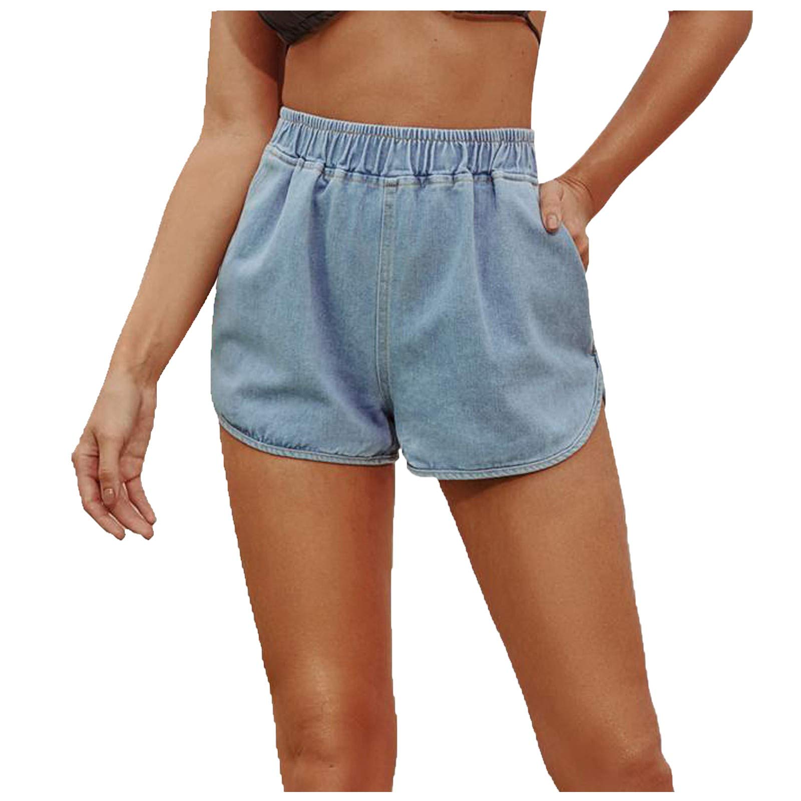 High Waist Casual Straight Women's Jeans Shorts - Fashion Ripped Denim Pants for Summer Outfits, Streetwear & Casual Wear