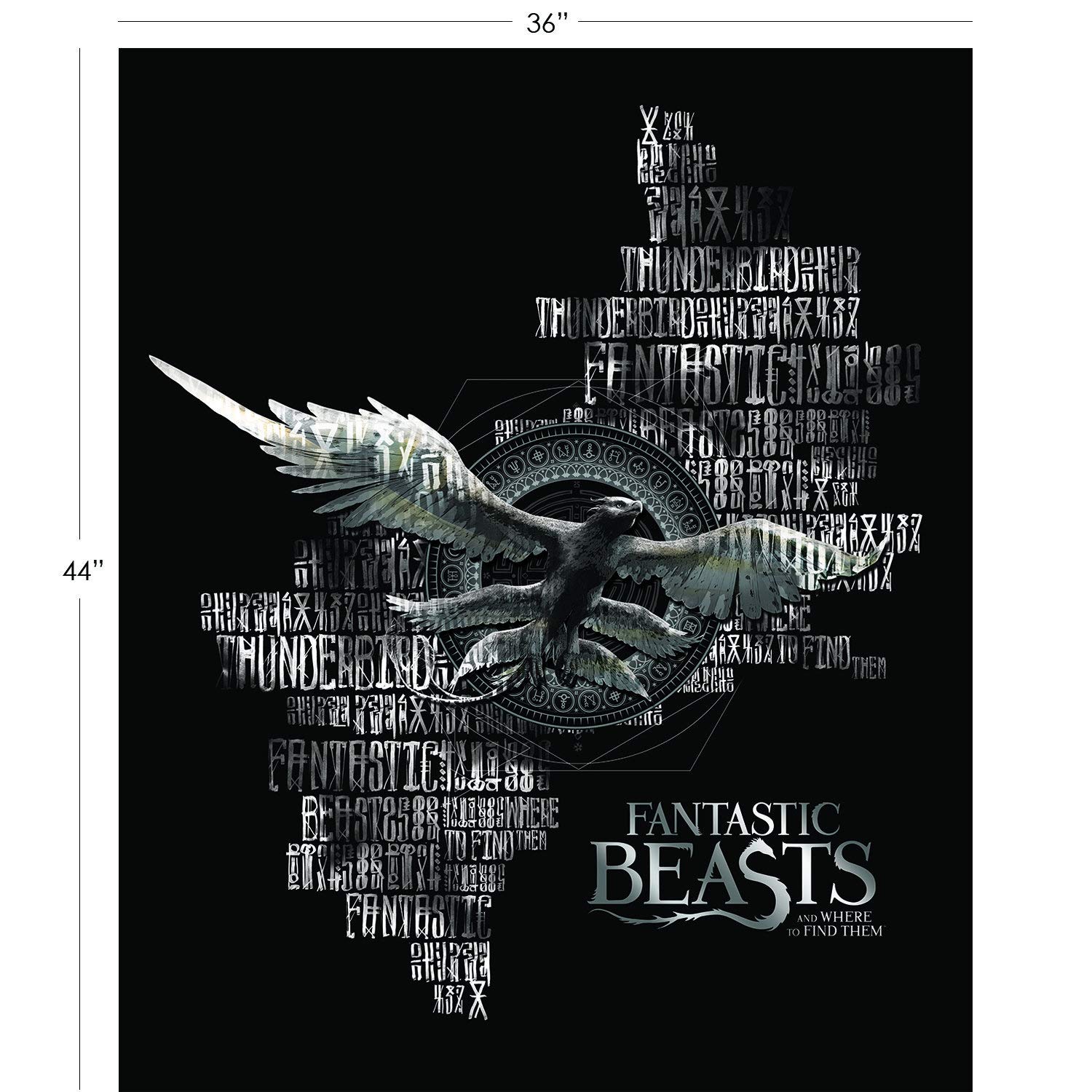 Fantastic Beast Fabric by The Panel - Premium Cotton Fabric for DIY Crafts, Quilting & Home Decor - Perfect for Harry Potter Fans & Fantasy Themed Projects