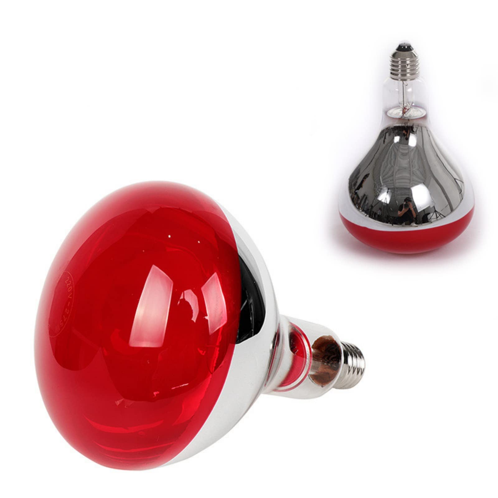 2 Pack 275W Infrared Heat Therapy Bulbs - E26 Base Red Heat Lamp for Pain Relief, Physiotherapy, and Muscle Relaxation - Perfect for Back, Neck, Body Pain Relief, Pet Heating, Brooder, and Bathroom Light Therapy (110V)