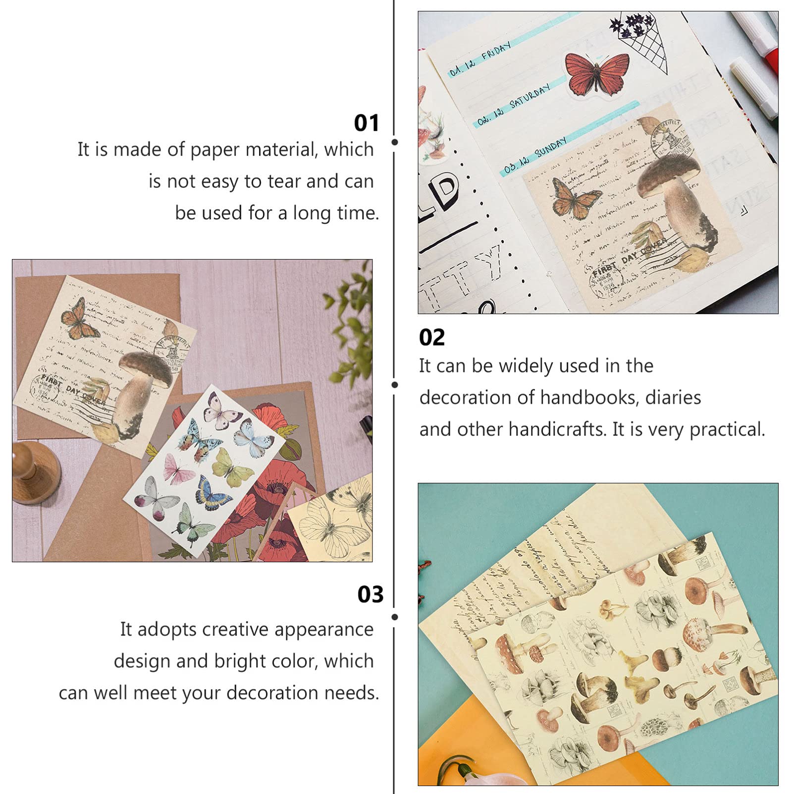 NUOBESTY 2 Sets DIY Handmade Alphabet Stickers - Nature Themed Journal Scrapbook Decorative Letters for Creative Projects, Perfect for Bullet Journals, Planners, and Scrapbooking