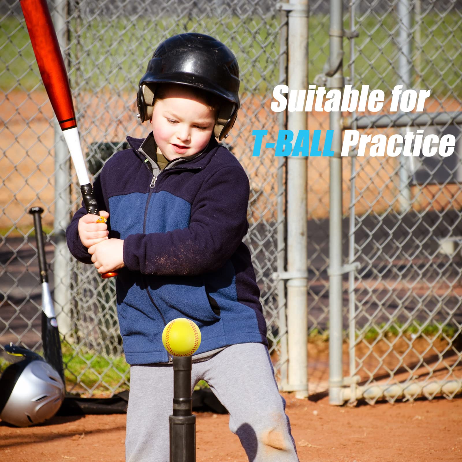 Zhanmai 12 Pack Soft Foam Baseballs for Kids & Teens - Safe Training Baseballs for Practice, Pitching & Batting (Blue, White, Yellow) - Perfect for Backyard Games, Baseball Drills & Youth League Training