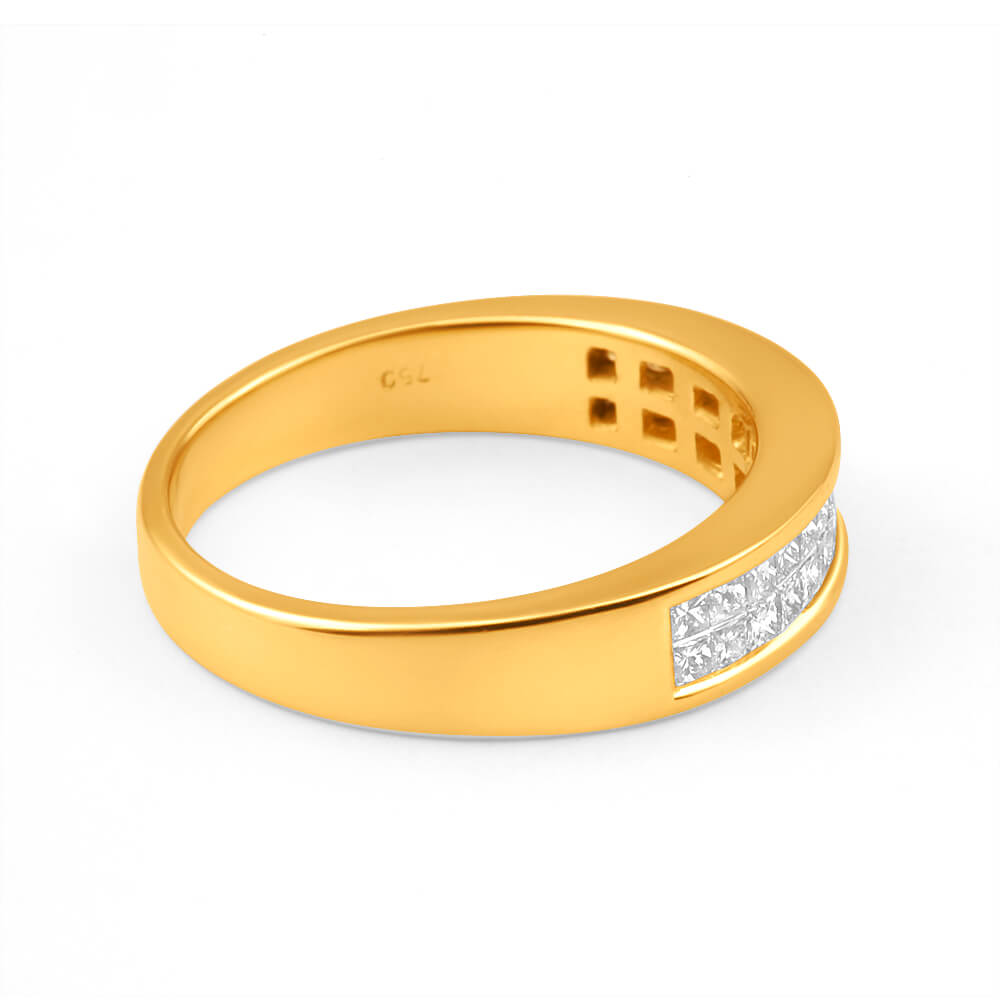 18ct Yellow Gold 'Yasmine' Diamond Ring - 0.75 Carats, Elegant Wedding Band, Anniversary Gift for Her, Perfect for Engagement & Special Occasions