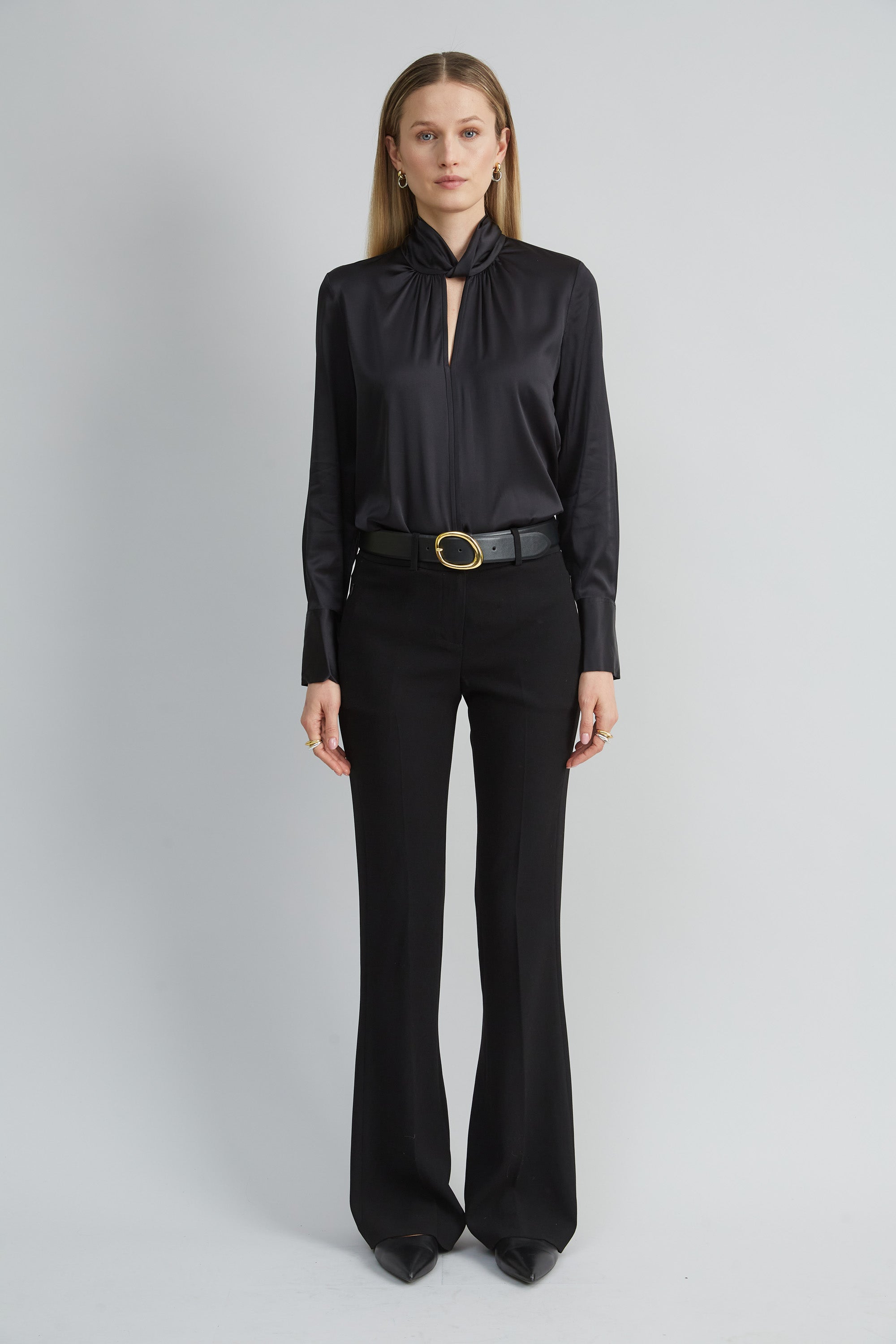 Silk Twist Neck Blouse for Women - Elegant & Comfortable Silk Top for Work, Party & Casual Wear
