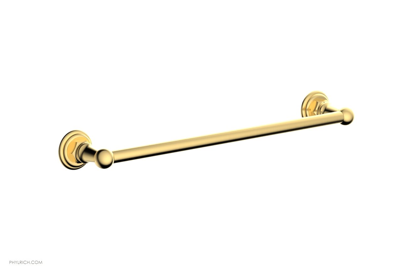 HEX TRADITIONAL 18-Inch Chrome Towel Bar - Bathroom Towel Rack for Hand & Bath Towels - Perfect for Modern & Traditional Bathrooms (50070)