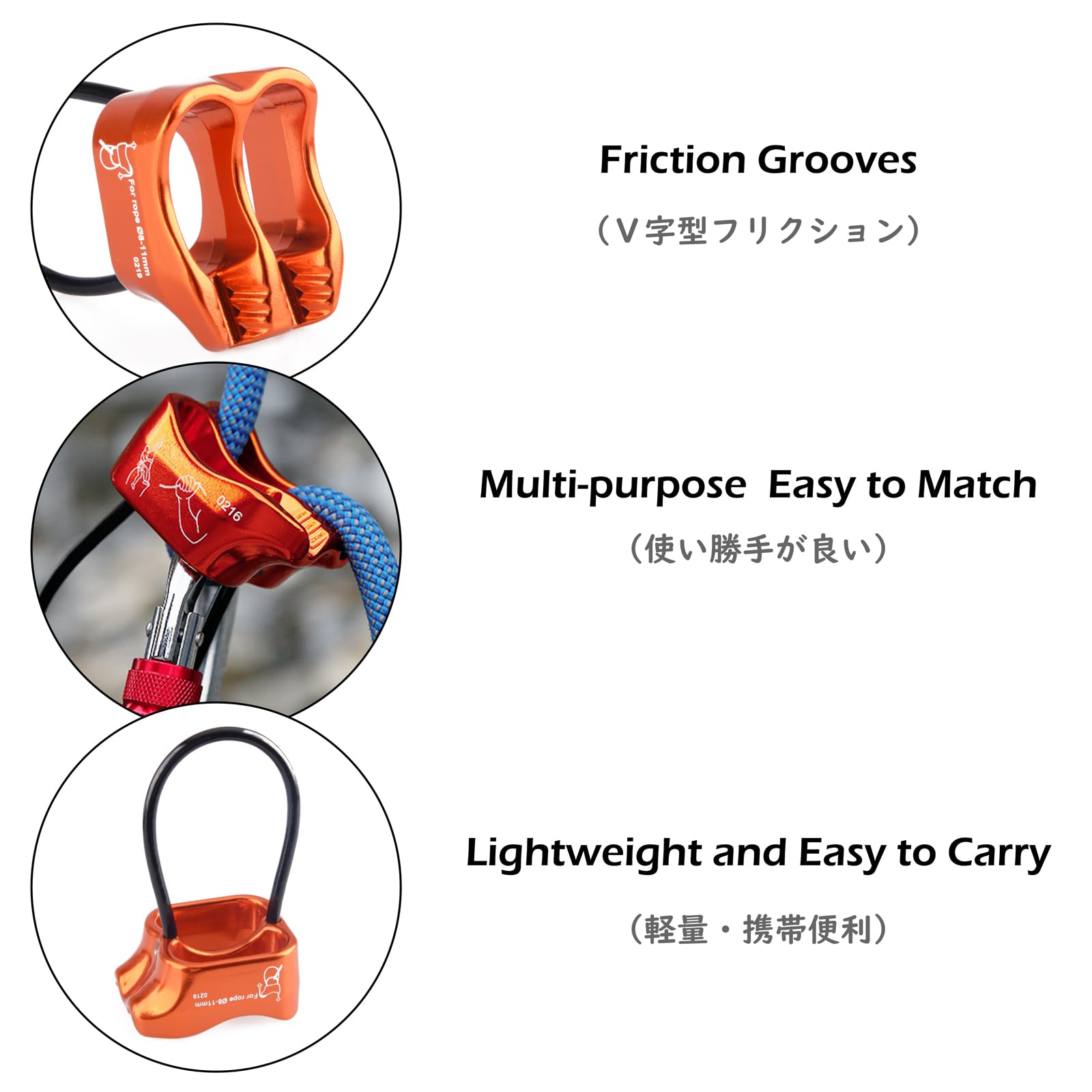 TRIWONDER ATC Belay Device - V-Grooved Micro Rescue Guide for Rock Climbing & Rappelling - Lightweight & Durable (Red) - Perfect for Outdoor Adventures, Mountaineering & Safety Training