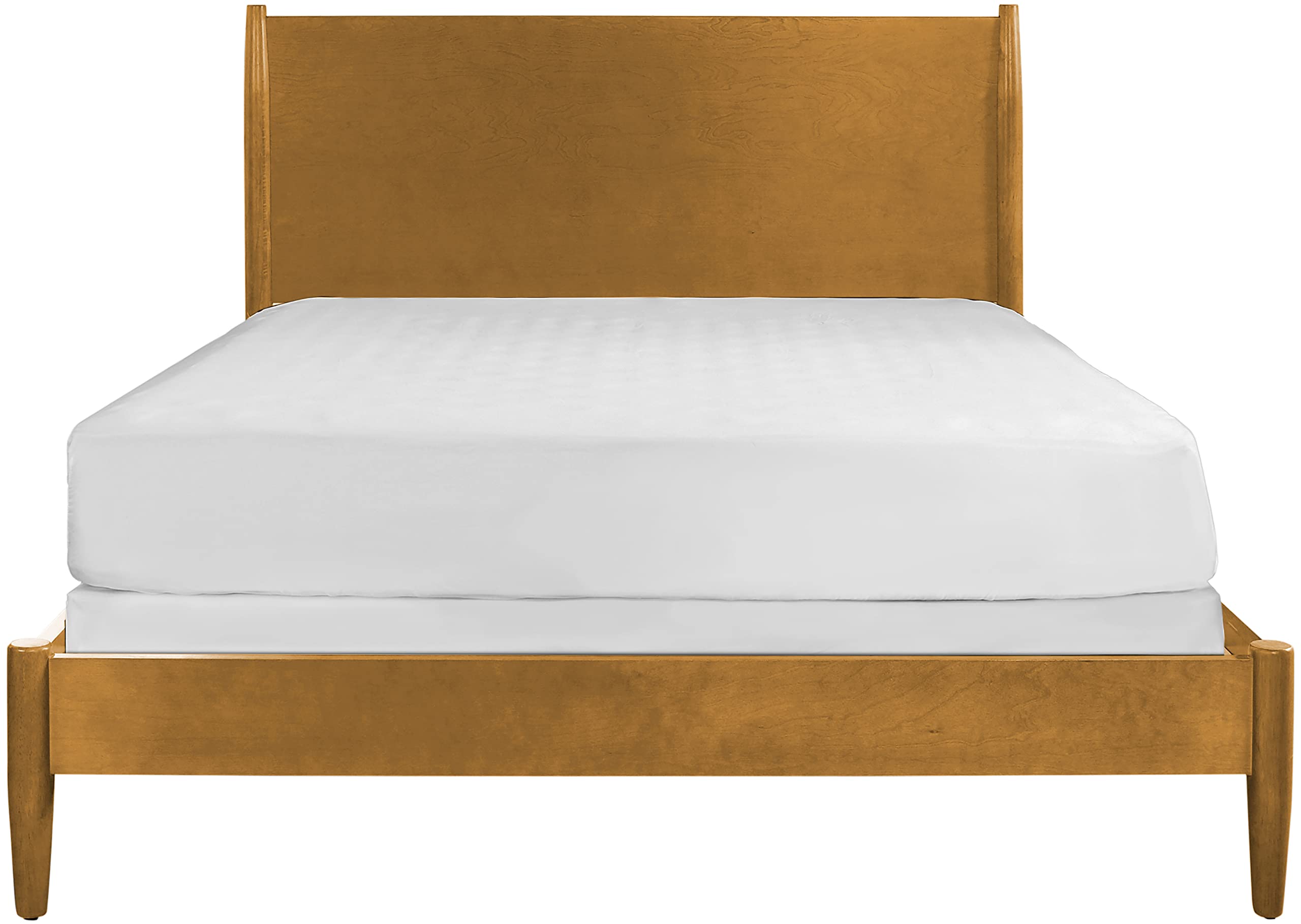 Crosley Furniture Landon Wood Queen Size Bed Set in Acorn Finish - Perfect for Modern Bedrooms & Guest Rooms