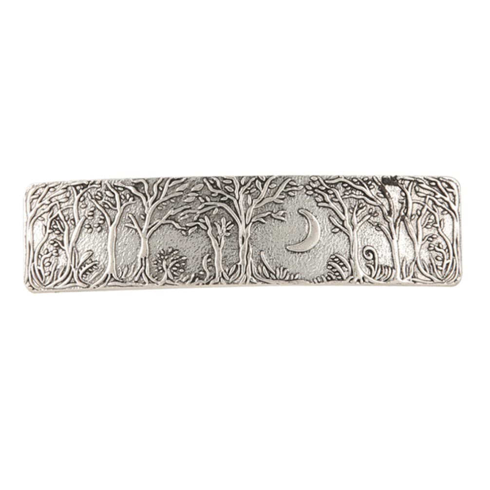 Vintage Silver Metal Hair Clips for Women - Large Retro French Barrettes, Handcrafted Viking Knot Hair Accessories | Perfect for Weddings, Parties & Everyday Style