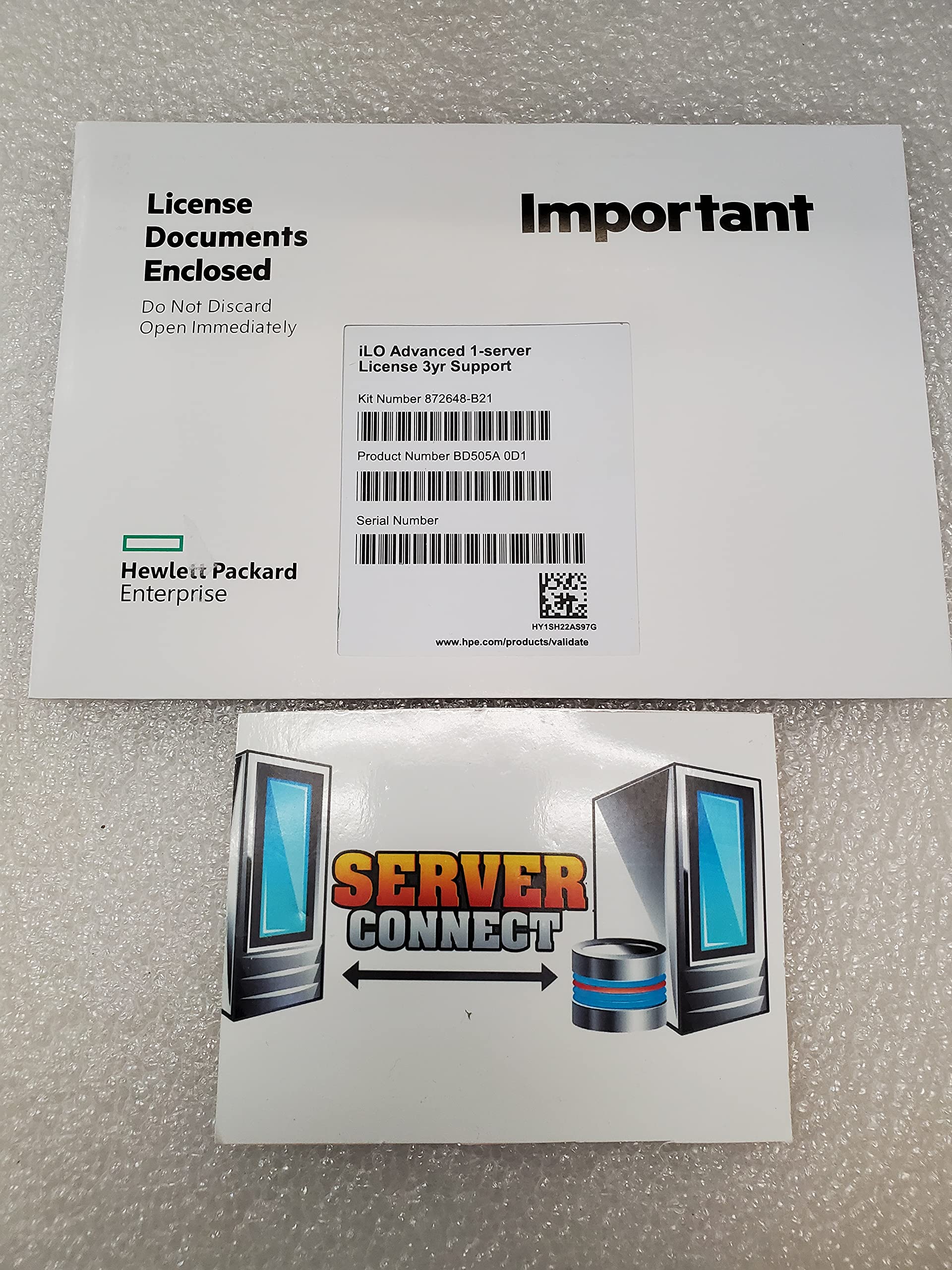 HP iLO Advanced 1 Server License BD505A - 3 Years 24/7 Tech Support & Updates | Remote Server Management Solution for Data Centers & Enterprise IT