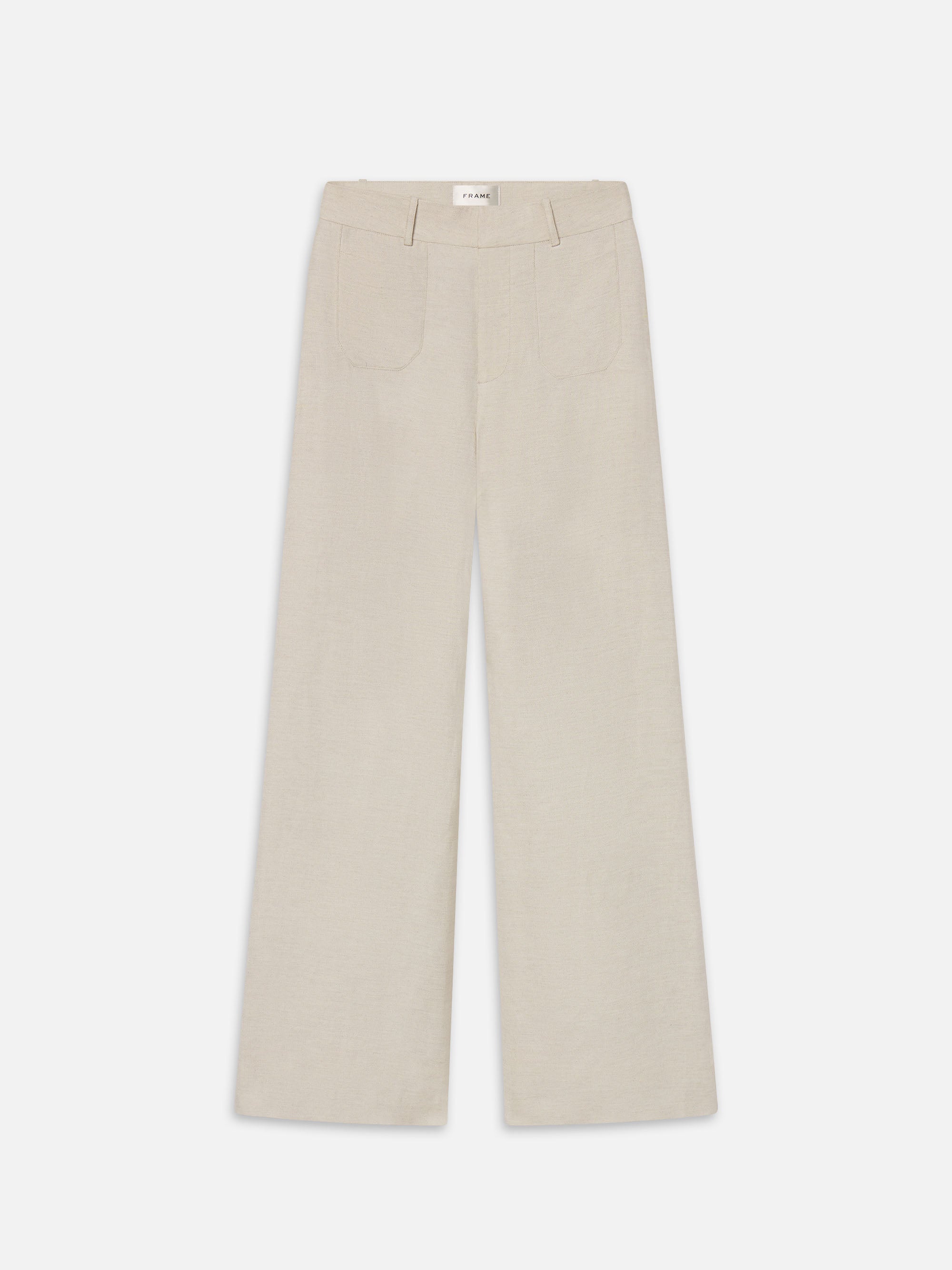 Le Slim Palazzo Modernist Pocket Flax Pants - Stylish High Waist Wide Leg Trousers for Women - Perfect for Office, Casual Wear & Travel
