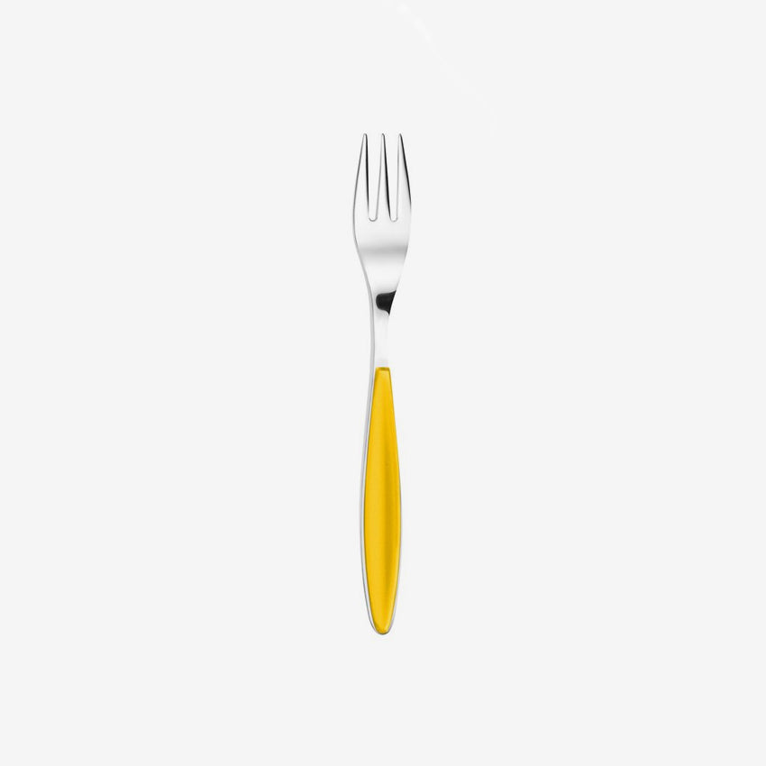 Guzzini Feeling Dessert Fork - Elegant Stainless Steel Cake Fork for Desserts, Pastries, and Fine Dining - Perfect for Parties, Weddings, and Home Entertaining