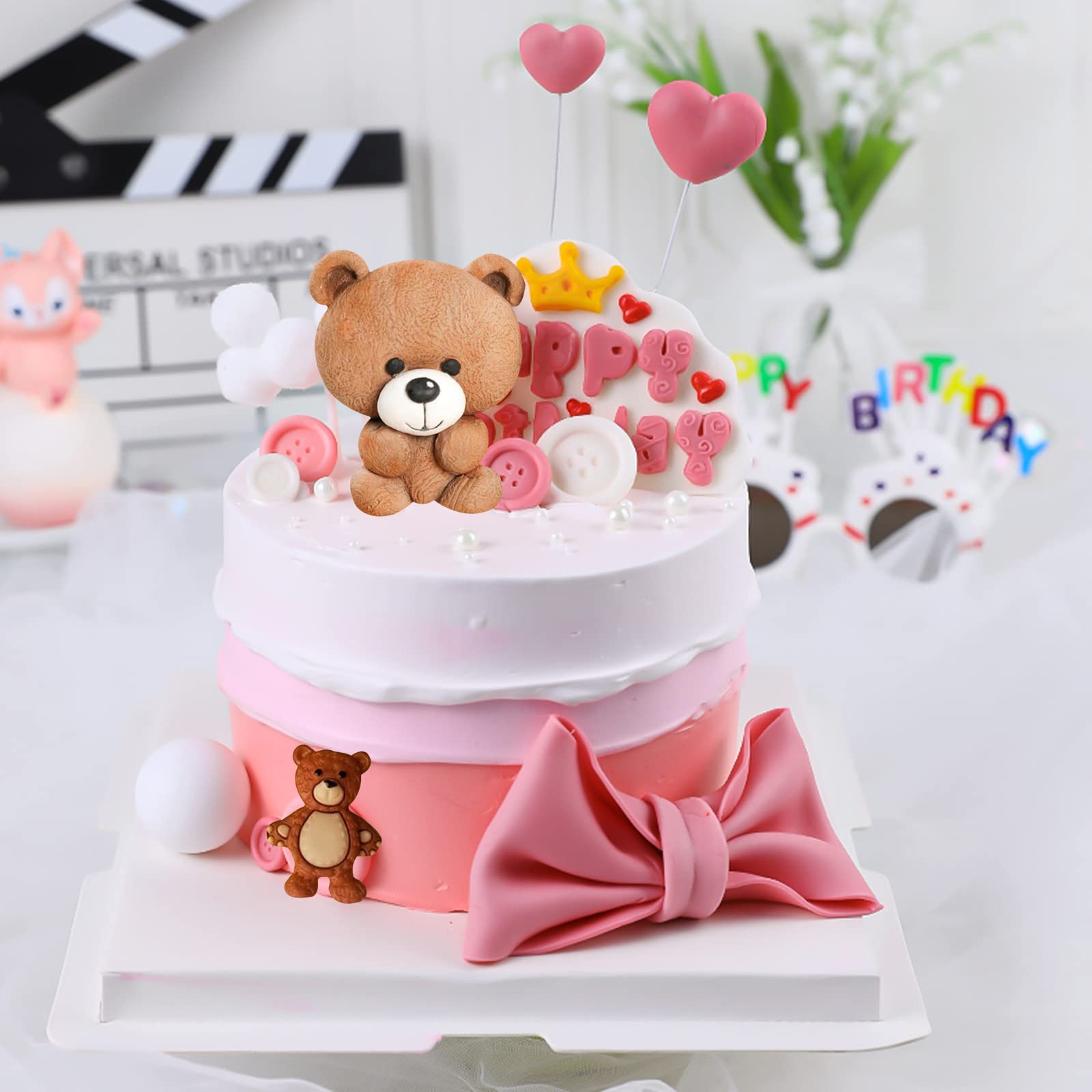 5-Piece Bear Silicone Mold Set - Valentine's Day Chocolate & Fondant Molds for Candy, Gum Paste, Polymer Clay - Perfect for Cake Decorating, DIY Crafts & Baking Gifts