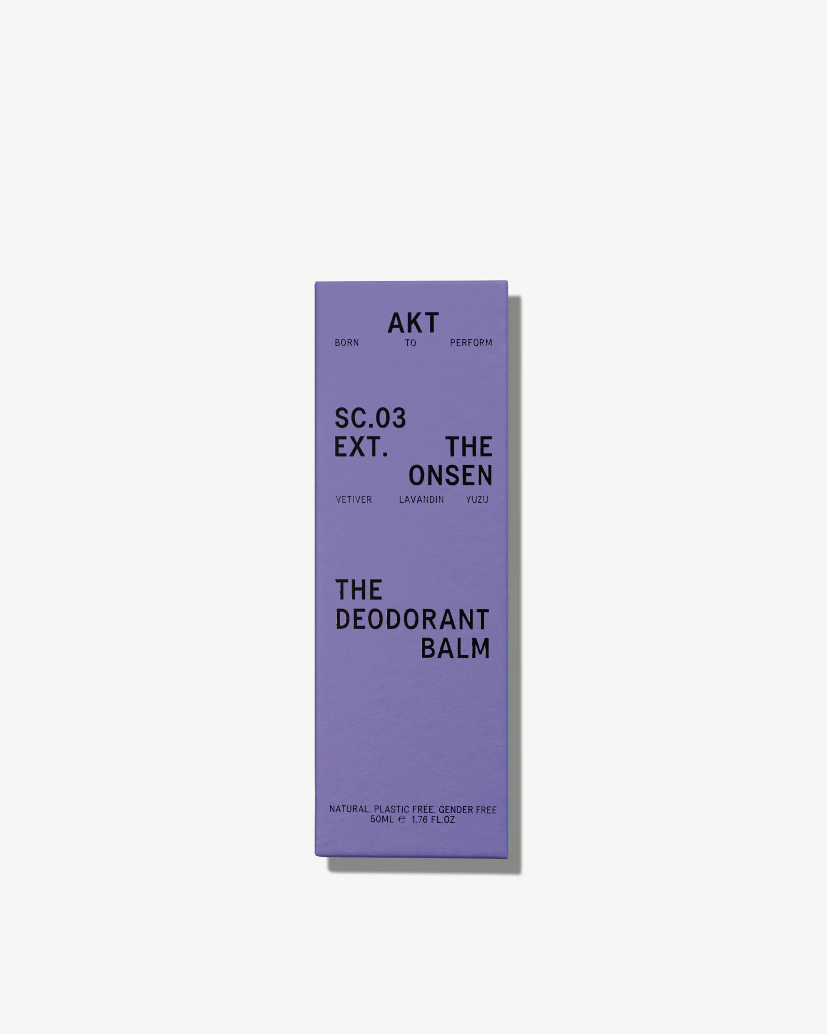 Natural Deodorant Balm SC.03 The Onsen - Aluminum-Free, Long-Lasting Odor Protection for Men & Women - Perfect for Gym, Travel & Daily Freshness