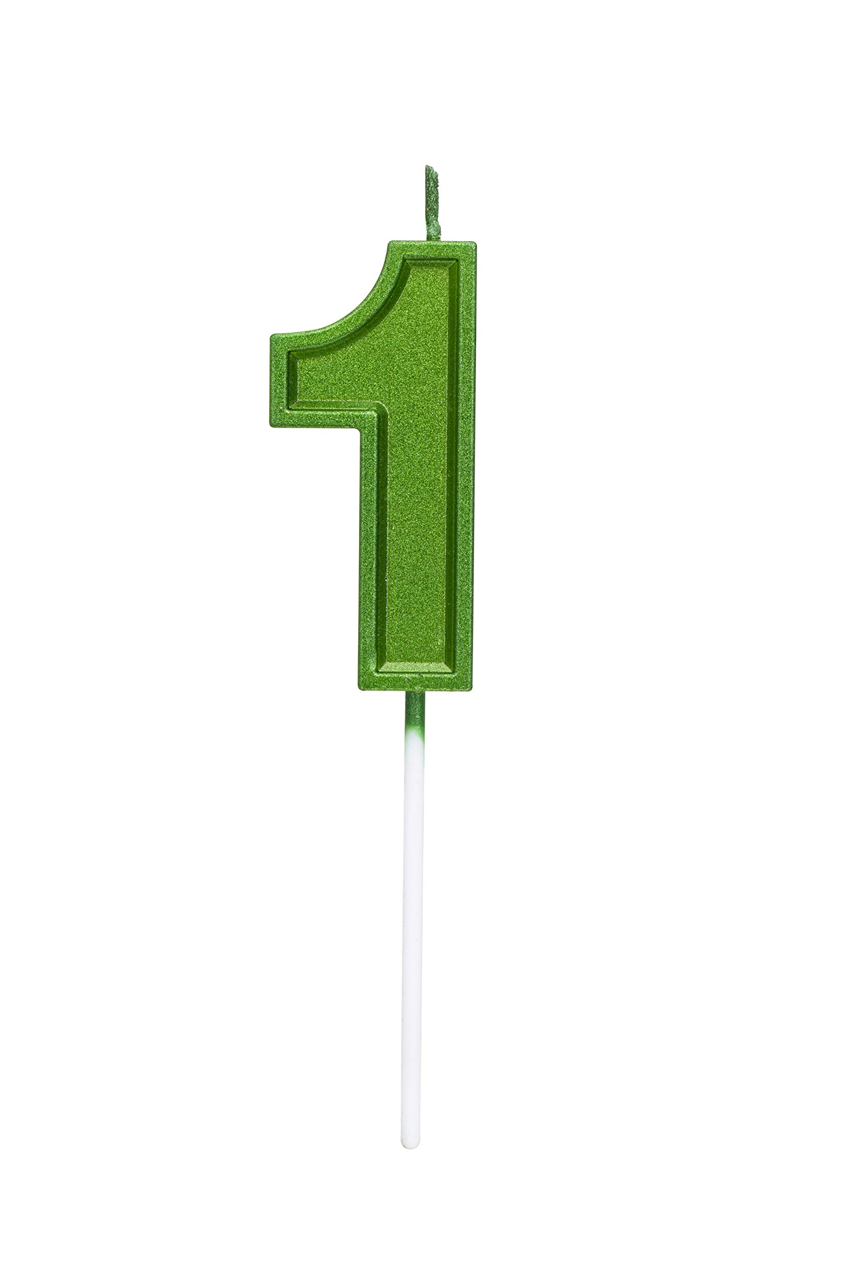 2.76 Inch Large Number Birthday Candles - Green Number 1 Cake Topper for Birthday Parties, Anniversary Celebrations & Family Reunions | Perfect for Cake Decorations, Milestone Birthdays & Special Occasions