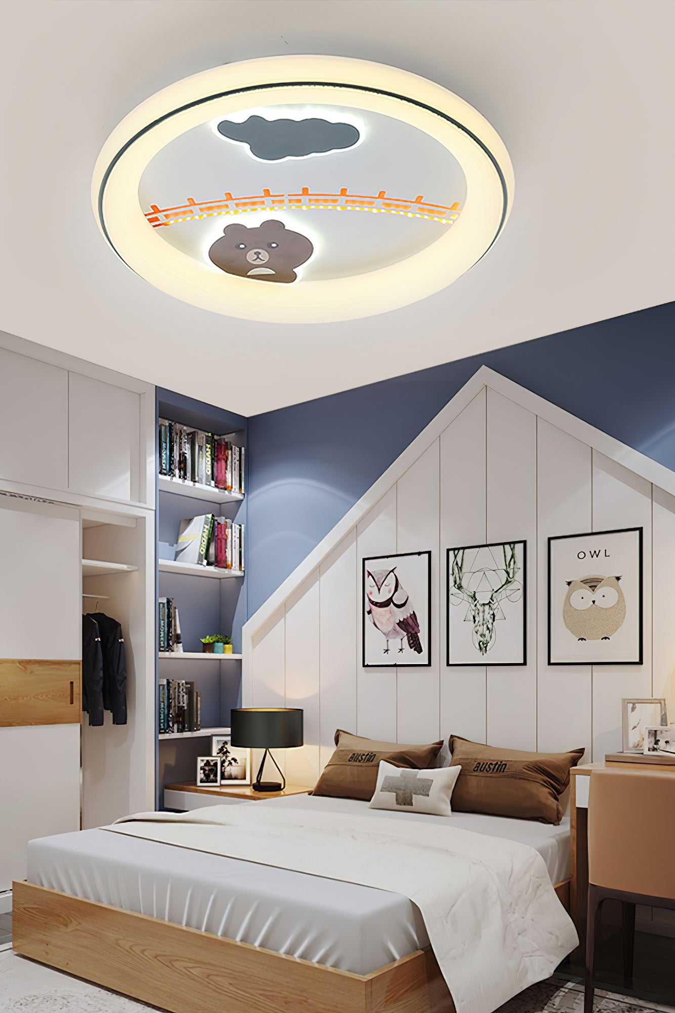 Adorable Cartoon Ceiling Light - Kids Room Decor, Nursery Lighting, Playroom Fixture - Perfect for Bedrooms, Children's Spaces & Themed Rooms