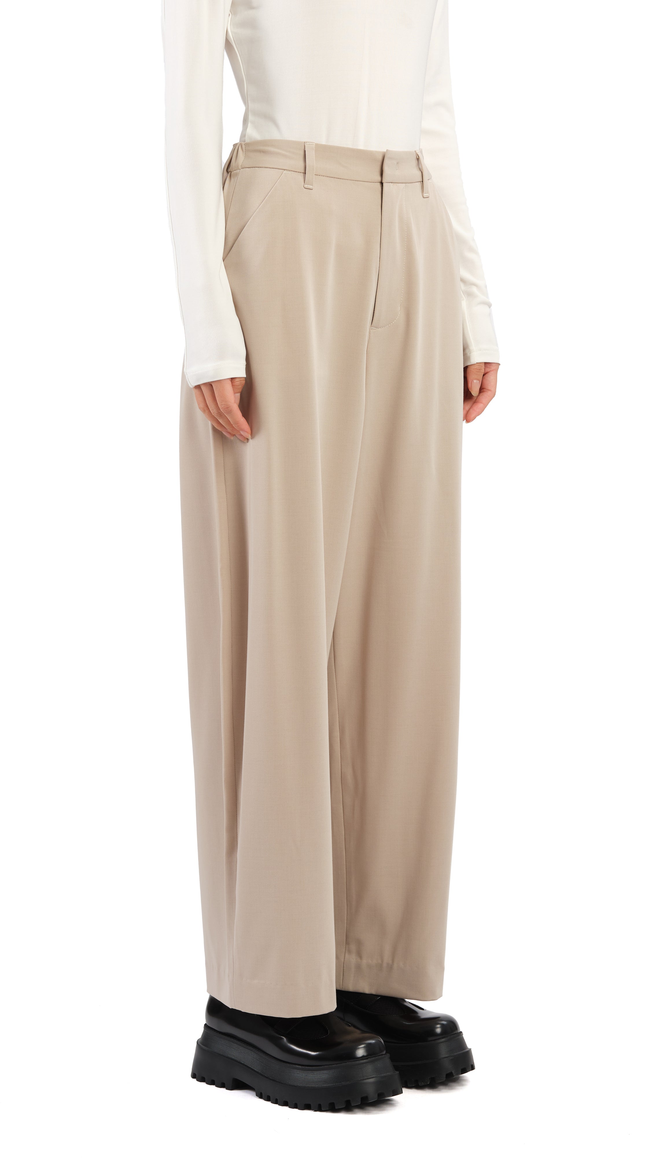 Stylish Balloon-Shaped Tailor Pants for Women - Trendy High Waist Wide Leg Trousers for Casual & Office Wear