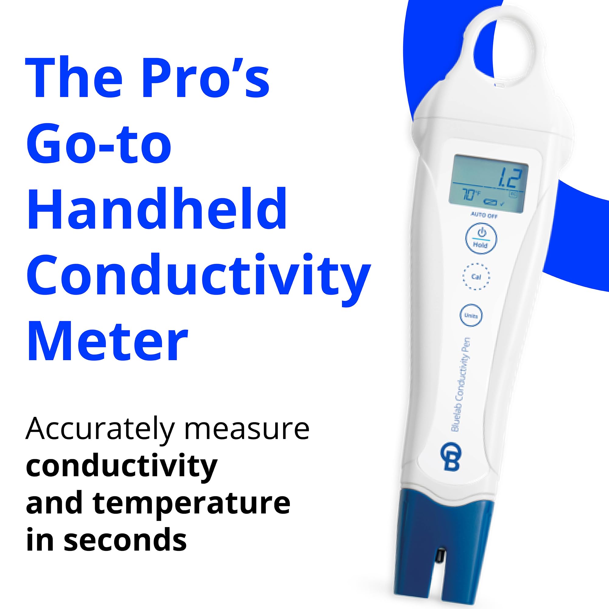 Bluelab PENCON Conductivity Pen & Digital TDS Meter - Water Quality Tester for Temperature, Nutrients (CF, EC, PPM 500/700) - Hydroponic System & Indoor Plant Grow Kit - Perfect for Home Gardening, Aquariums, and Hydroponic Farming