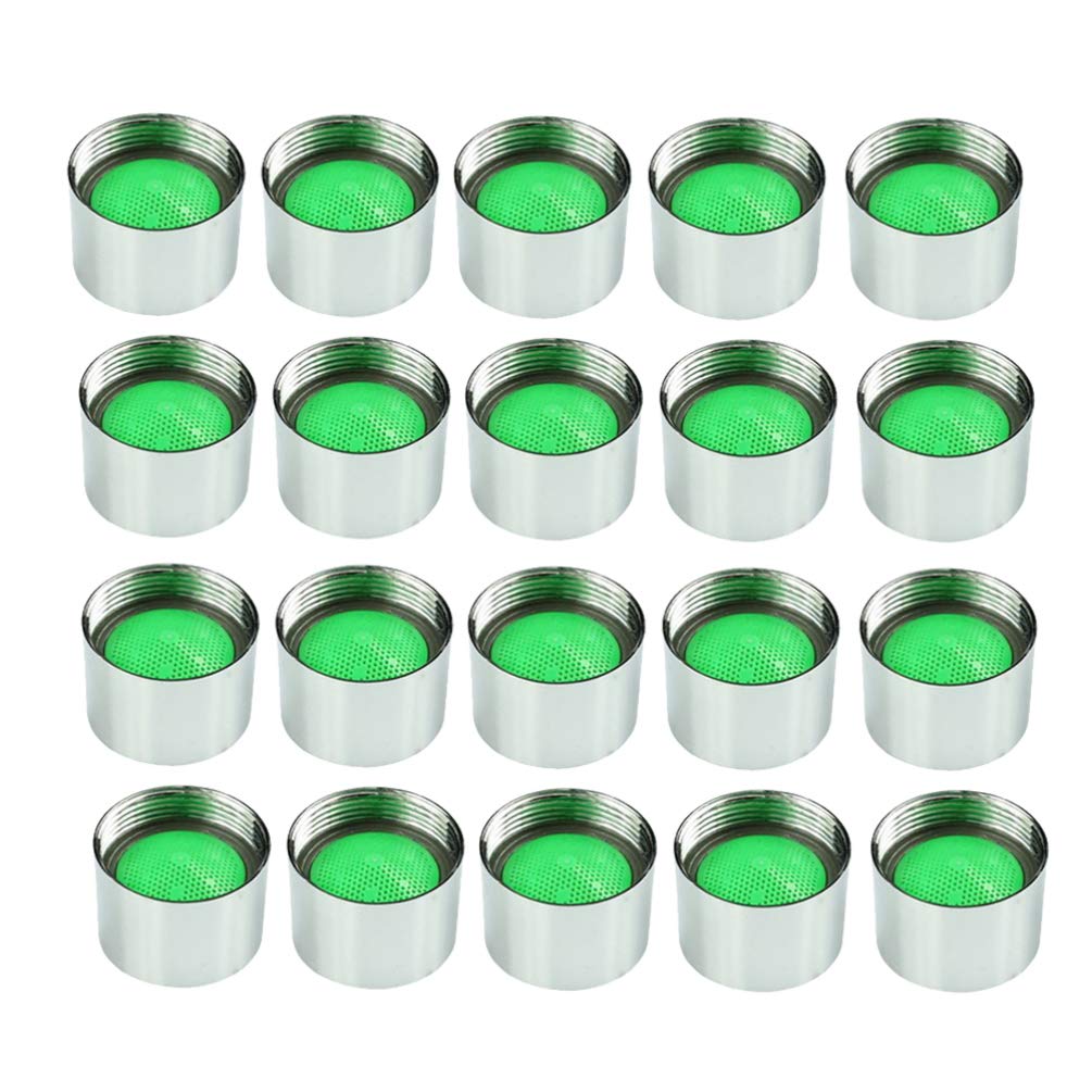 ULTECHNOVO 20-Pack Faucet Aerator, Water Saving Filter Nozzle - 22mm Copper Bubbler Sprayer for Kitchen & Bathroom Faucets - Polished Finish for Enhanced Water Flow & Efficiency - Perfect for Home, RV, and Outdoor Use