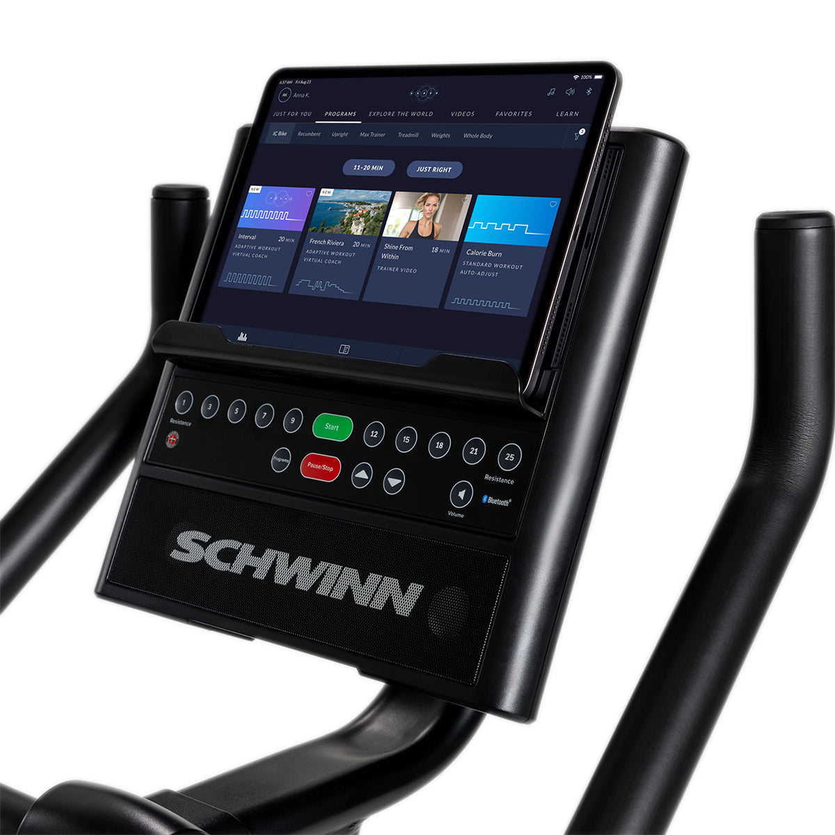 Schwinn 190 Upright Exercise Bike for Home Gym - Indoor Cycling Bike with LCD Monitor, Adjustable Resistance & Comfortable Seat - Perfect for Cardio Workouts & Weight Loss