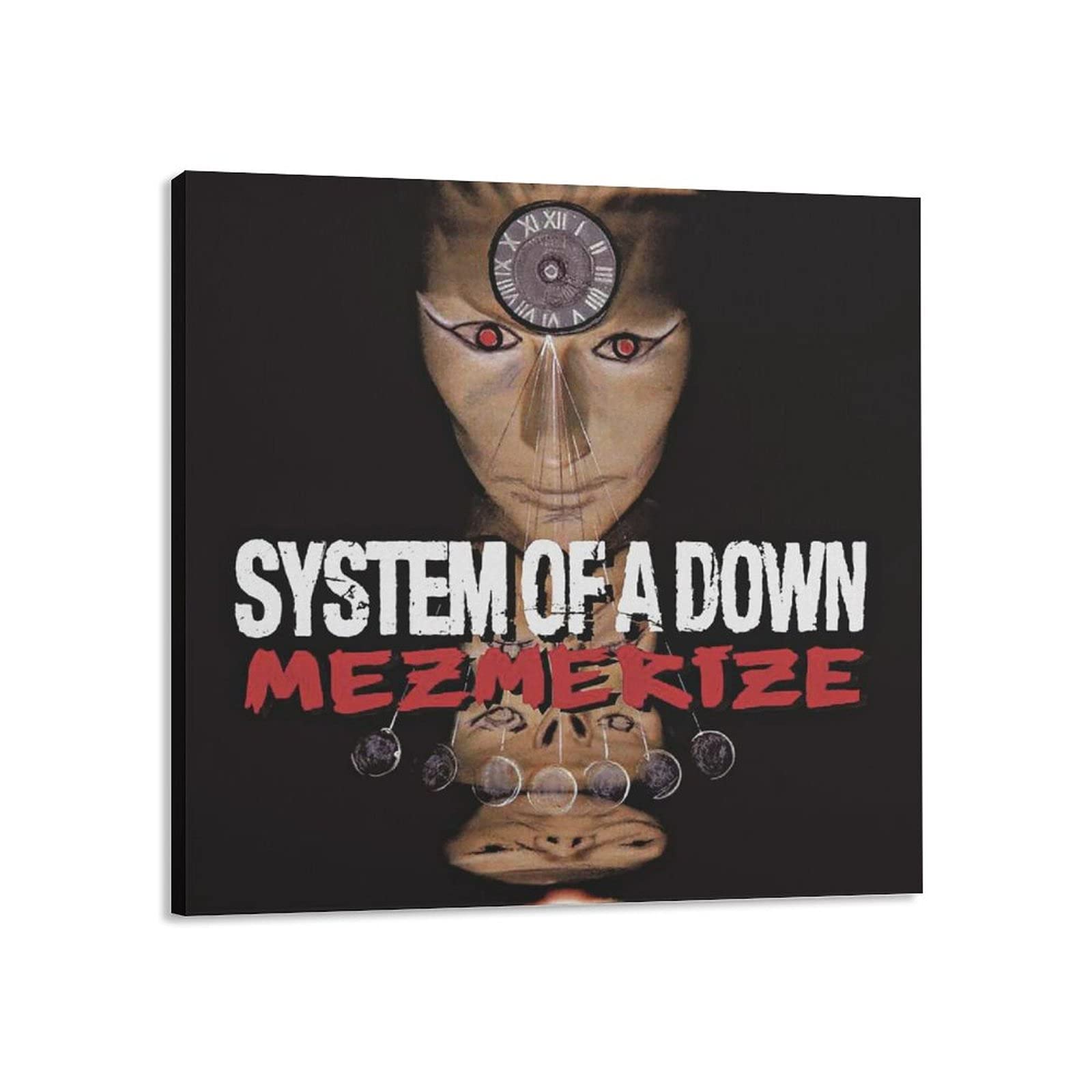 System of A Down Mezmerize Canvas Poster - 24x24inch (60x60cm) Framed Wall Art for Bedroom, Office & Music Room Decor - Perfect Gift for Rock Fans & Home Interior Design