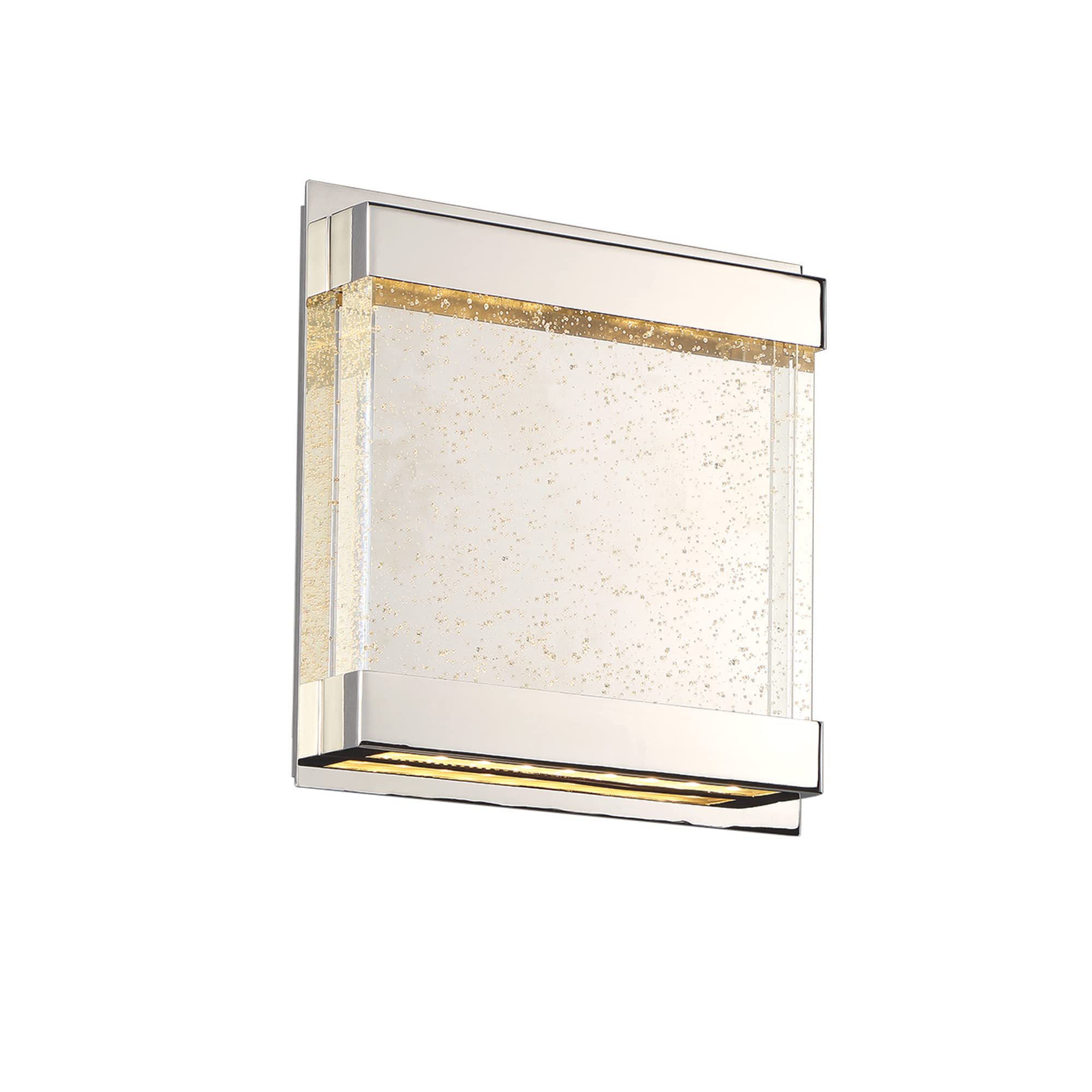 WAC Lighting dweLED Mythical Square LED Wall Sconce - 3000K Warm White, Polished Nickel Finish - Perfect for Bedroom, Hallway & Living Room Lighting
