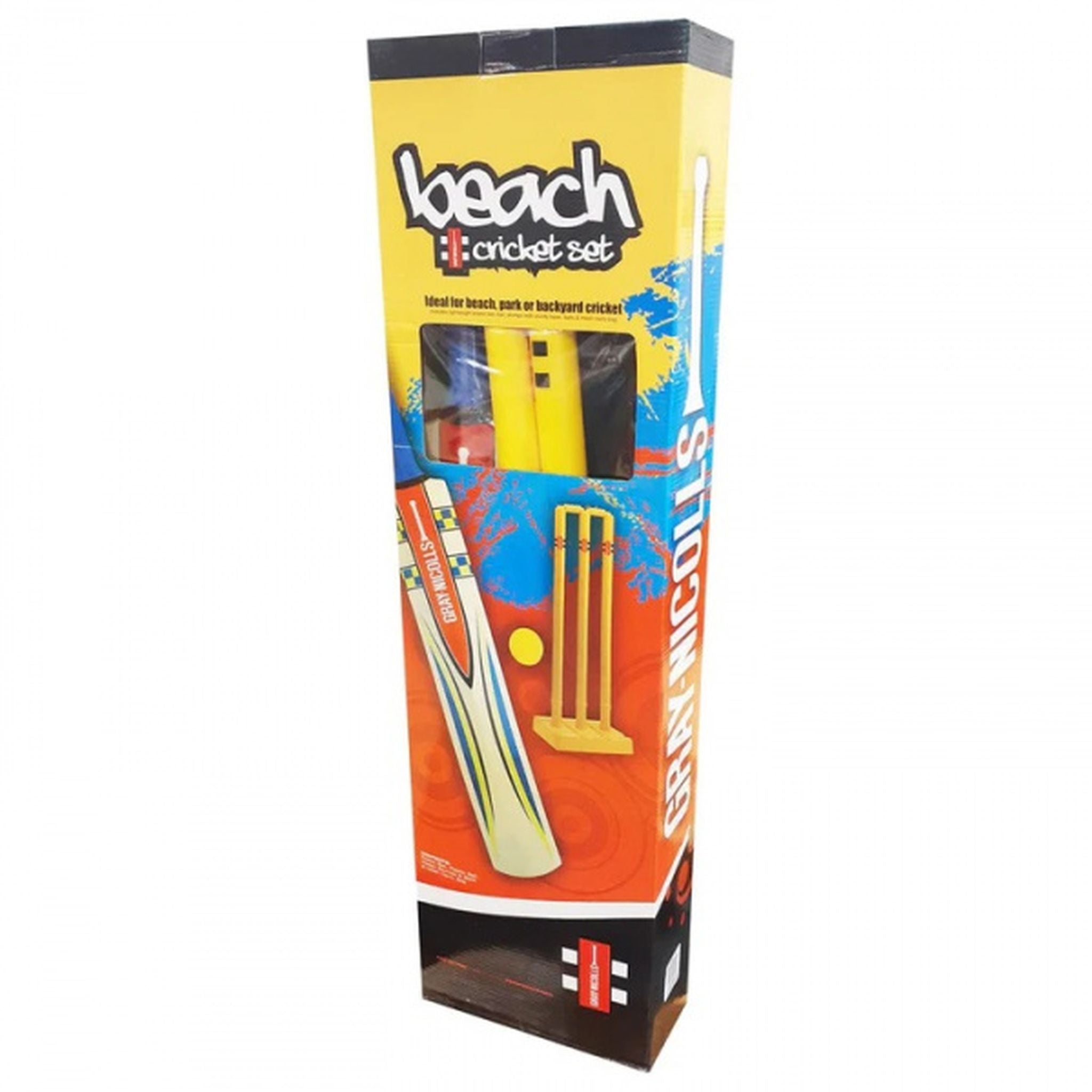 Gray Nicolls Plastic Cricket Set - Complete Cricket Kit for Kids & Beginners | Perfect for Backyard, Beach, and Park Cricket Games