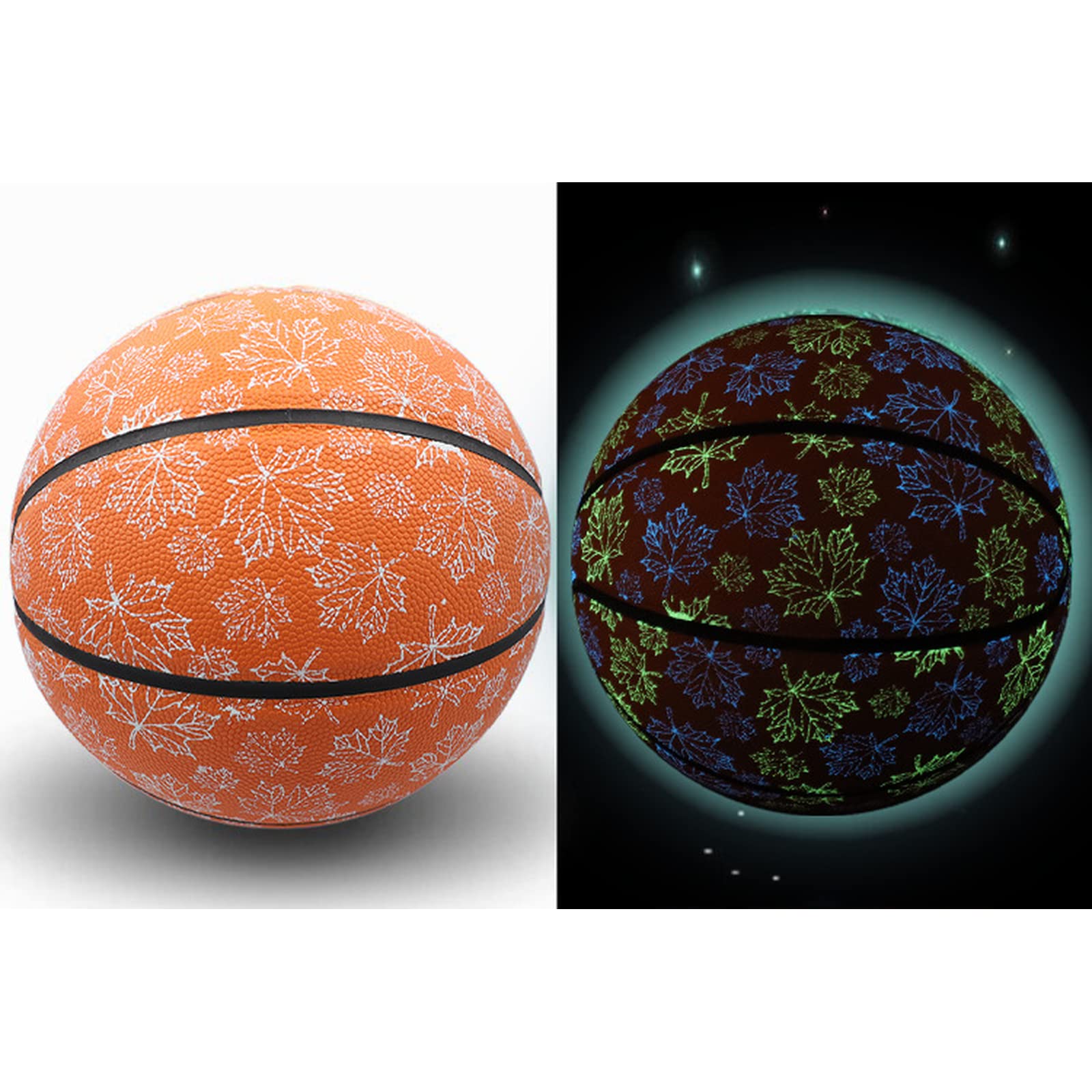 Glow in The Dark Basketball - LED Light Up Reflective Basketball for Night Games, Indoor & Outdoor Sports - Perfect for Adults & Kids - Holographic Luminous Basketball for Evening Play, Backyard Fun, and Party Activities