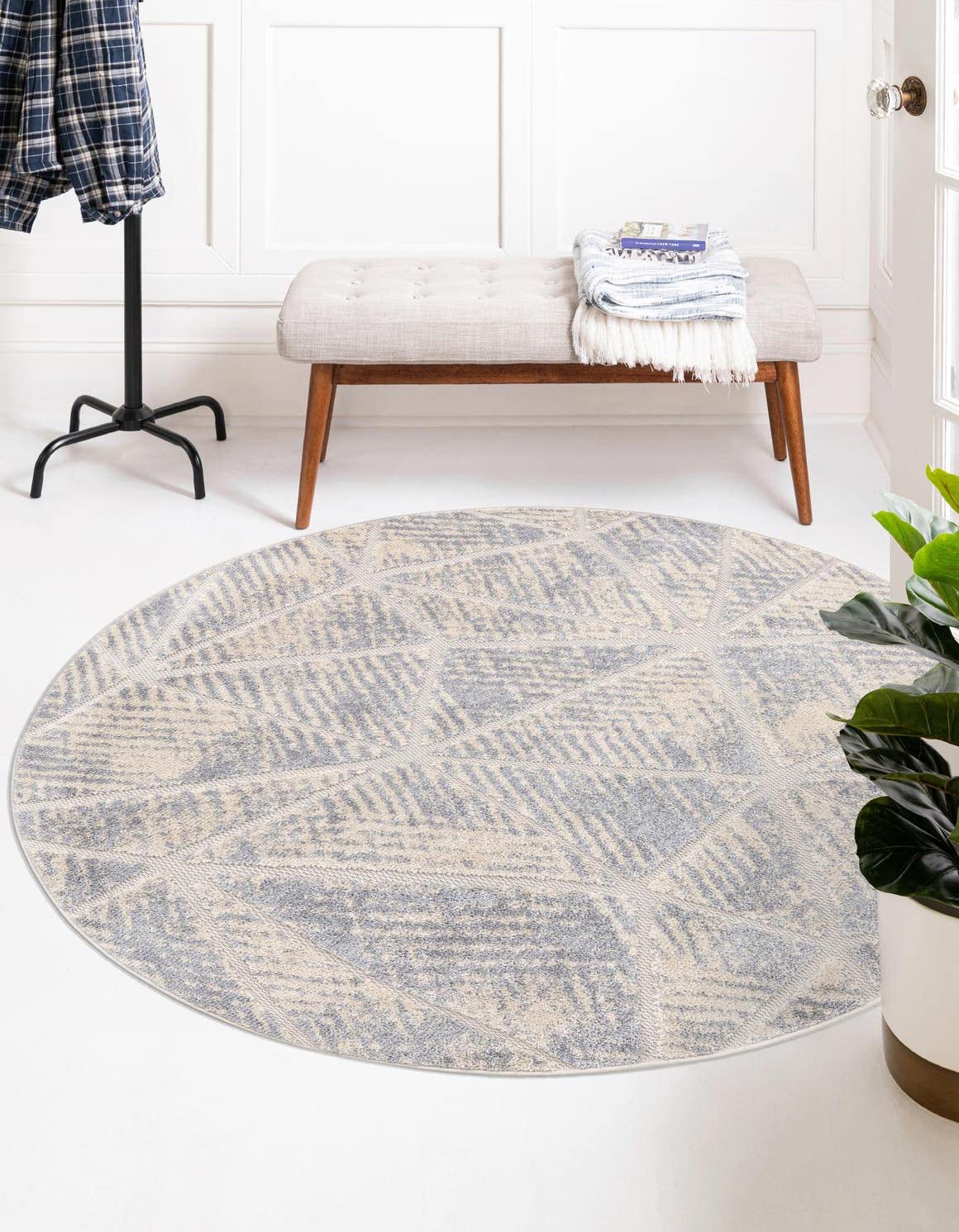 Unique Loom Arlo Collection Round Area Rug - 3'3