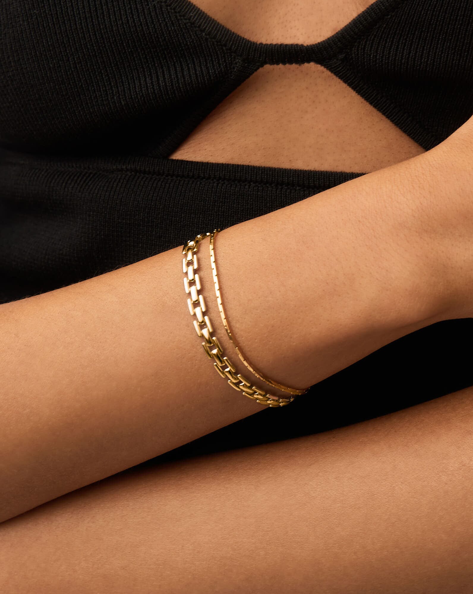 18k Gold Plated Watch & Snake Chain Bracelet Set for Women - Elegant Jewelry Gift for Birthday, Anniversary & Special Occasions