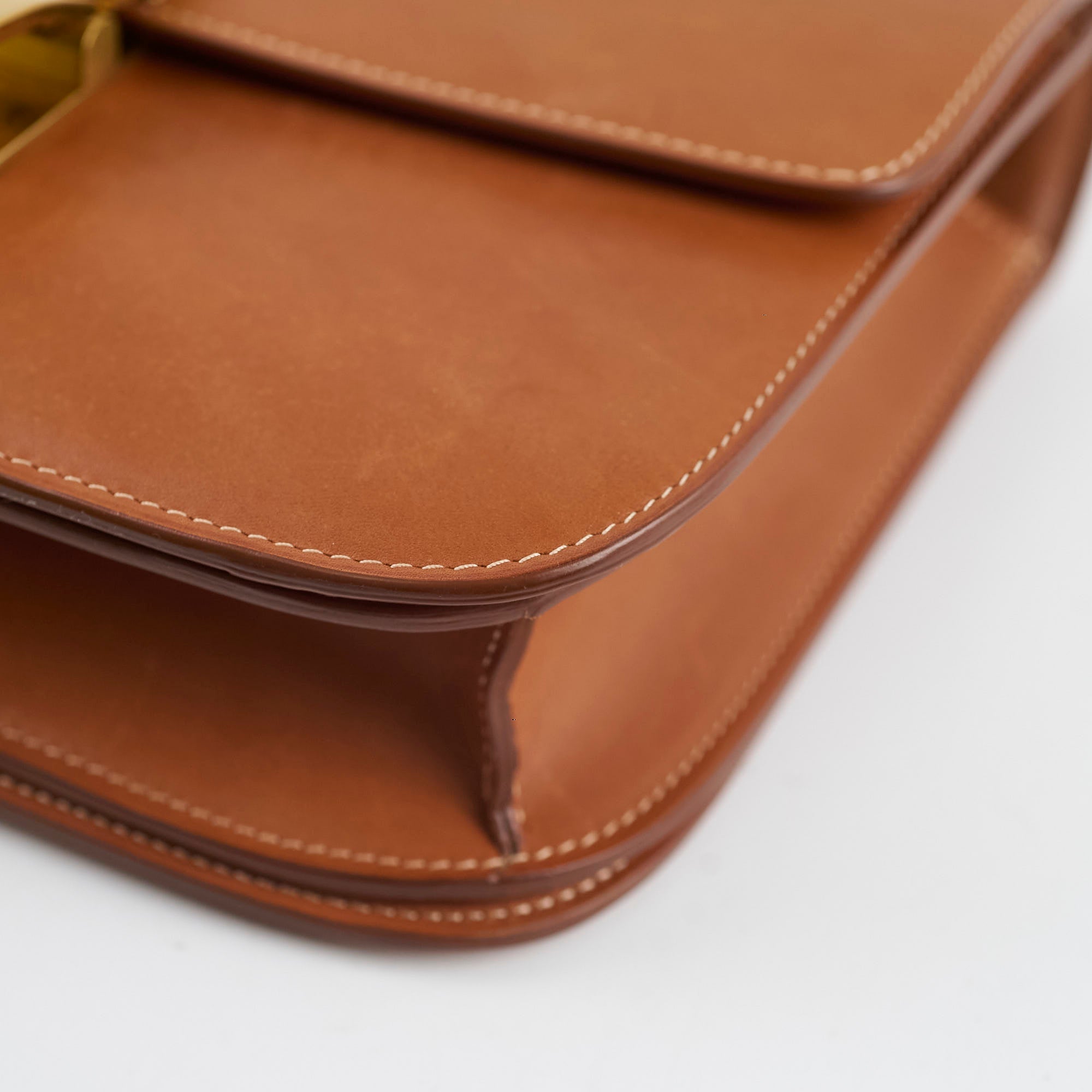 Celine Medium Box Bag in Tan - Classic Leather Crossbody Handbag for Women | Perfect for Work, Travel & Everyday Use
