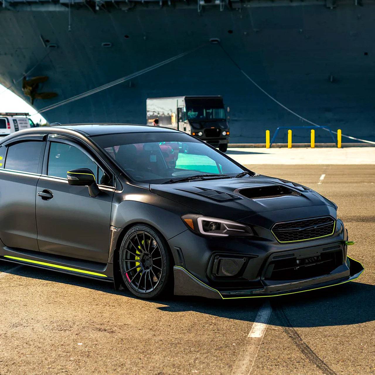 Spec D Tuning LED Headlight for 2015-2021 Subaru Impreza WRX - Glossy Black Housing with Clear Lens, Sequential Turn Signal & LED Light Bar - Upgrade Your Car Lighting for Night Driving & Street Racing