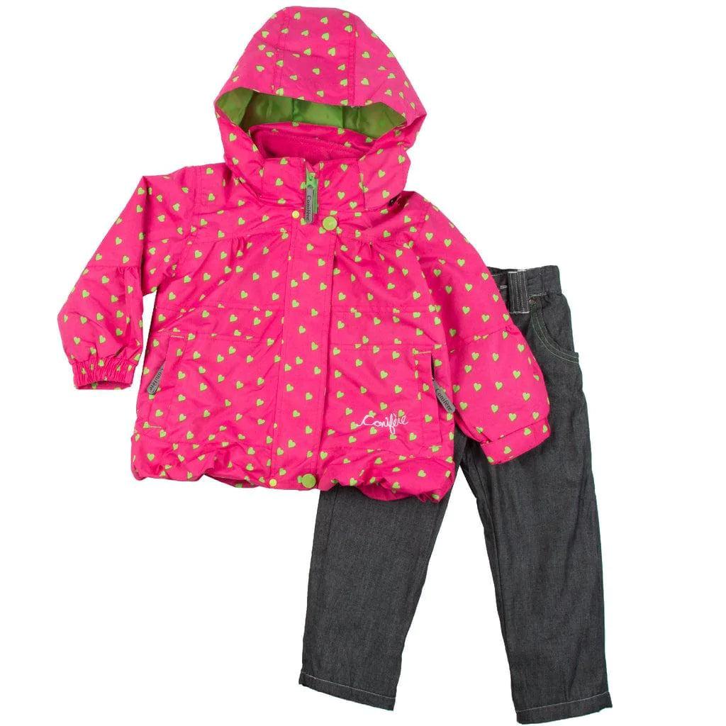 Conifere Small Hearts Girl's 3 in 1 Set - Cute Outfit for Toddler Girls | Perfect for Birthday, Party & Photo Shoots